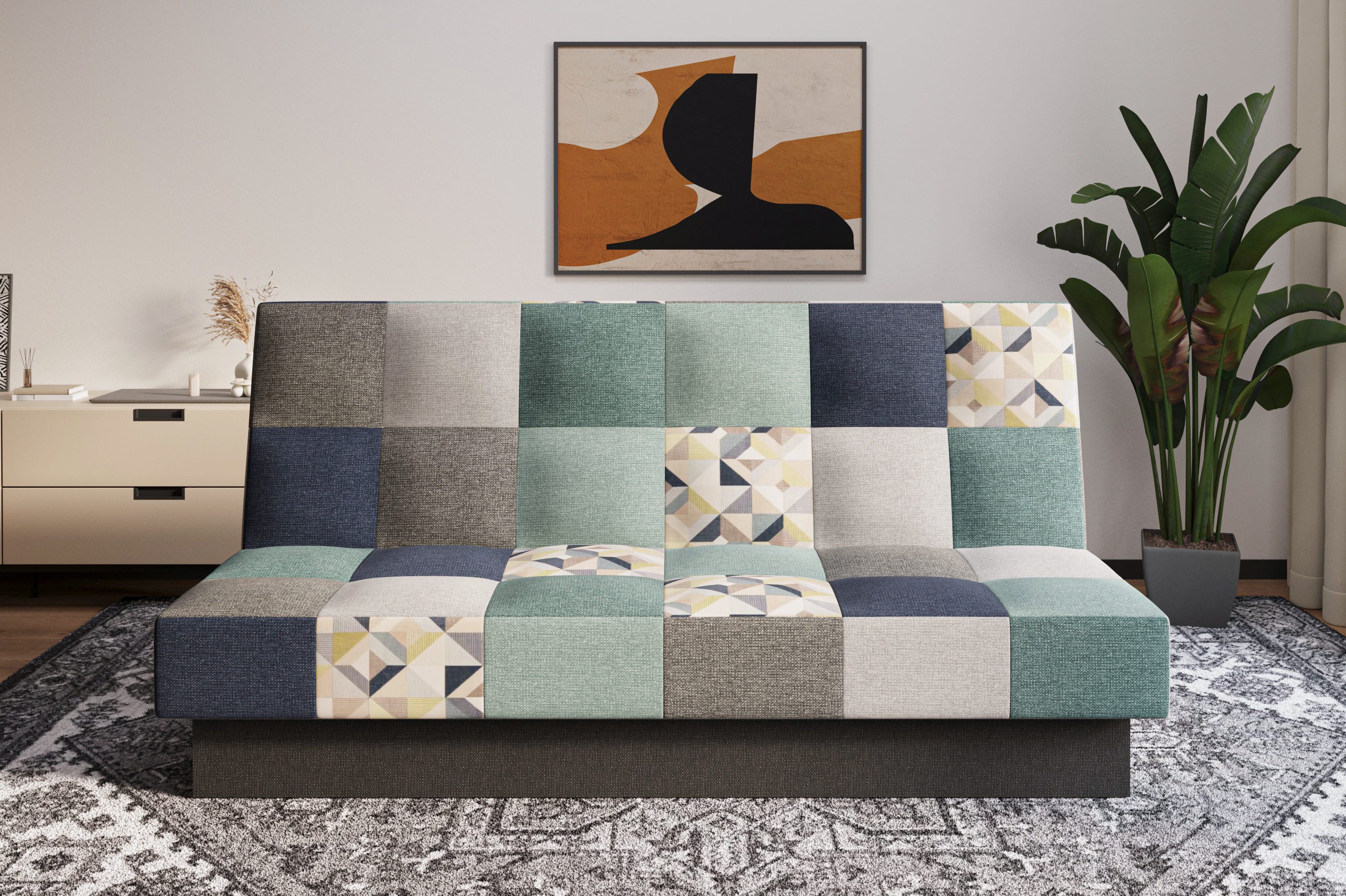 MOEBLO Schlafsofa CYPRUS Patchwork, – Sofa günstig online kaufen