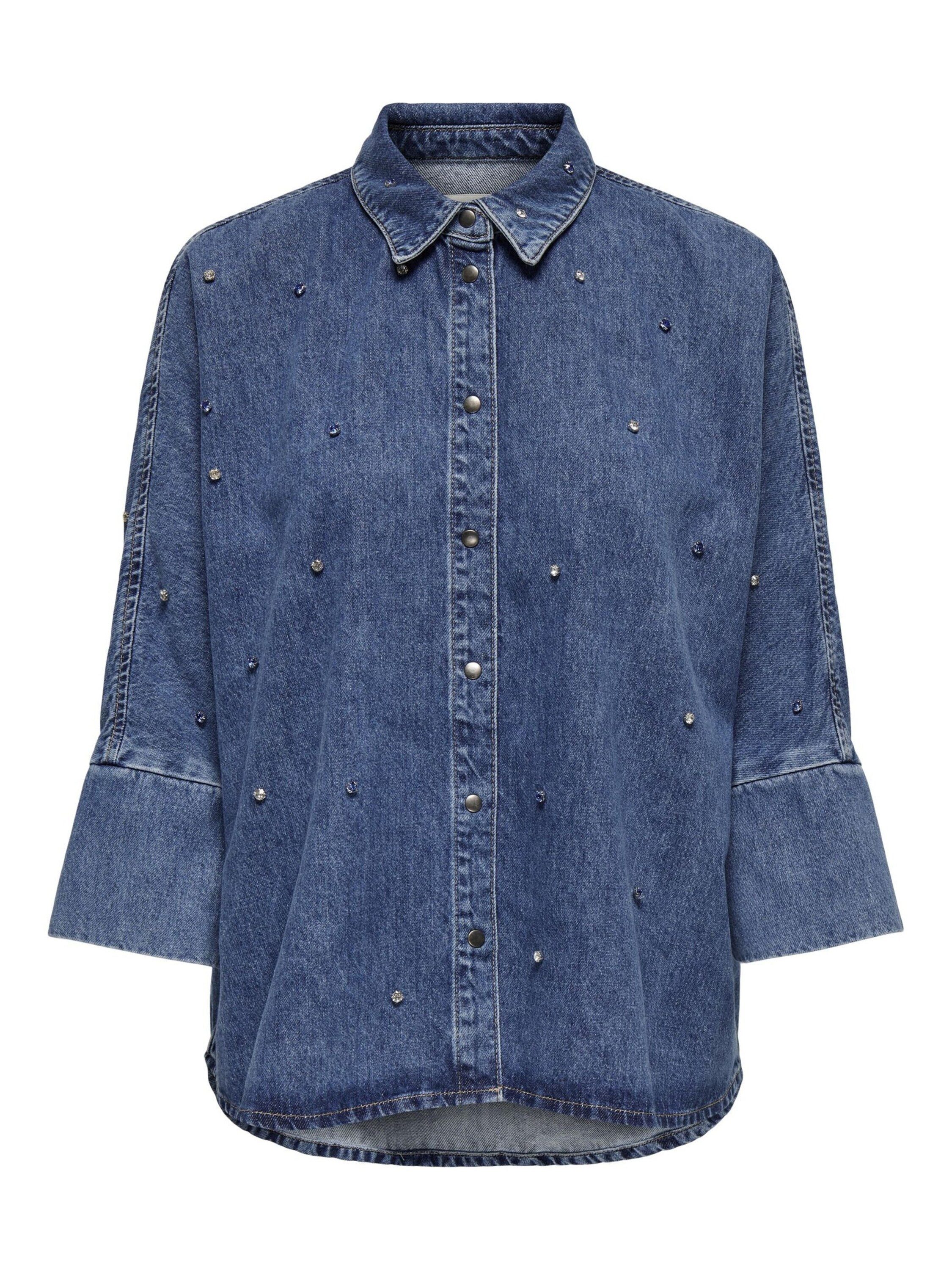 ONLY Jeansbluse ONLGRACE 3/4 RHINESTONE MB günstig online kaufen