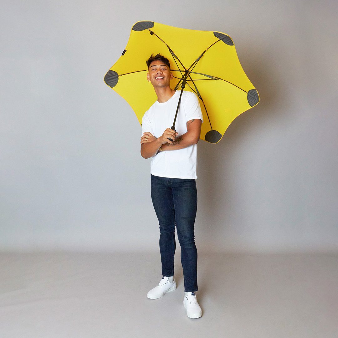 Blunt Stockregenschirm Silhouette Technologie, Classic, gelb einzigartige patentierte herausragende