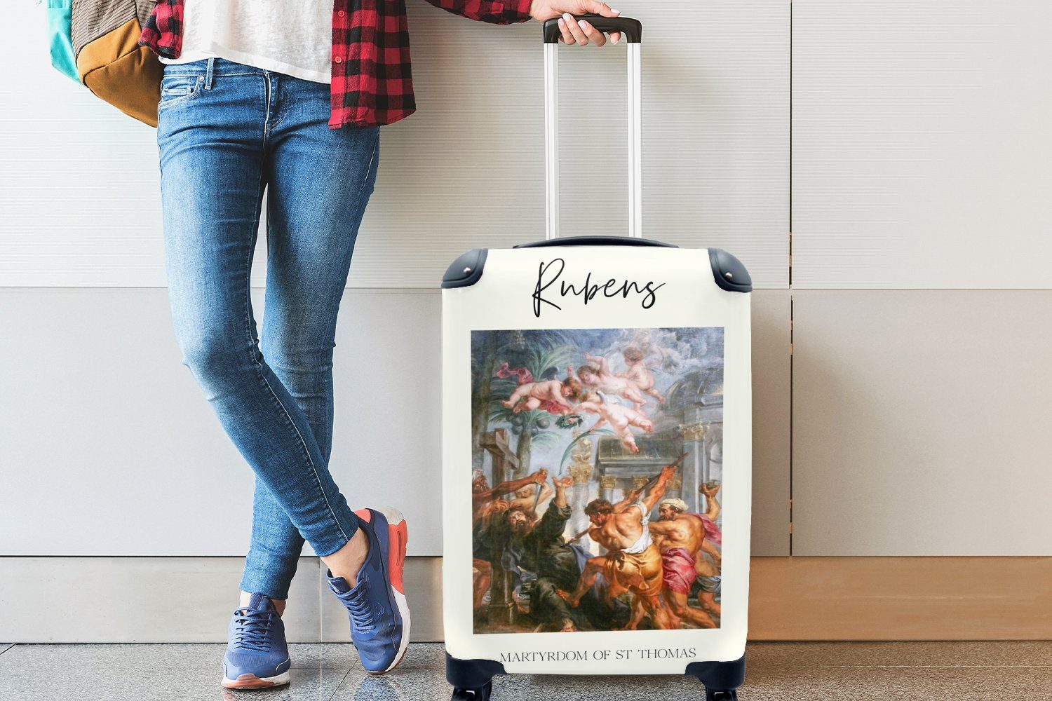 4 Reisetasche Ferien, Trolley, - Rubens, - Handgepäck für MuchoWow Malerei Reisekoffer Rollen, Handgepäckkoffer mit Barock rollen,
