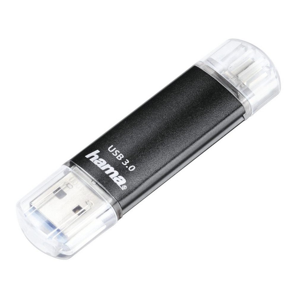 Hama Hama FlashPen Laeta Twin 3.0 (32GB) schwarz USB-Stick USB-Stick (Kompaktes Design)