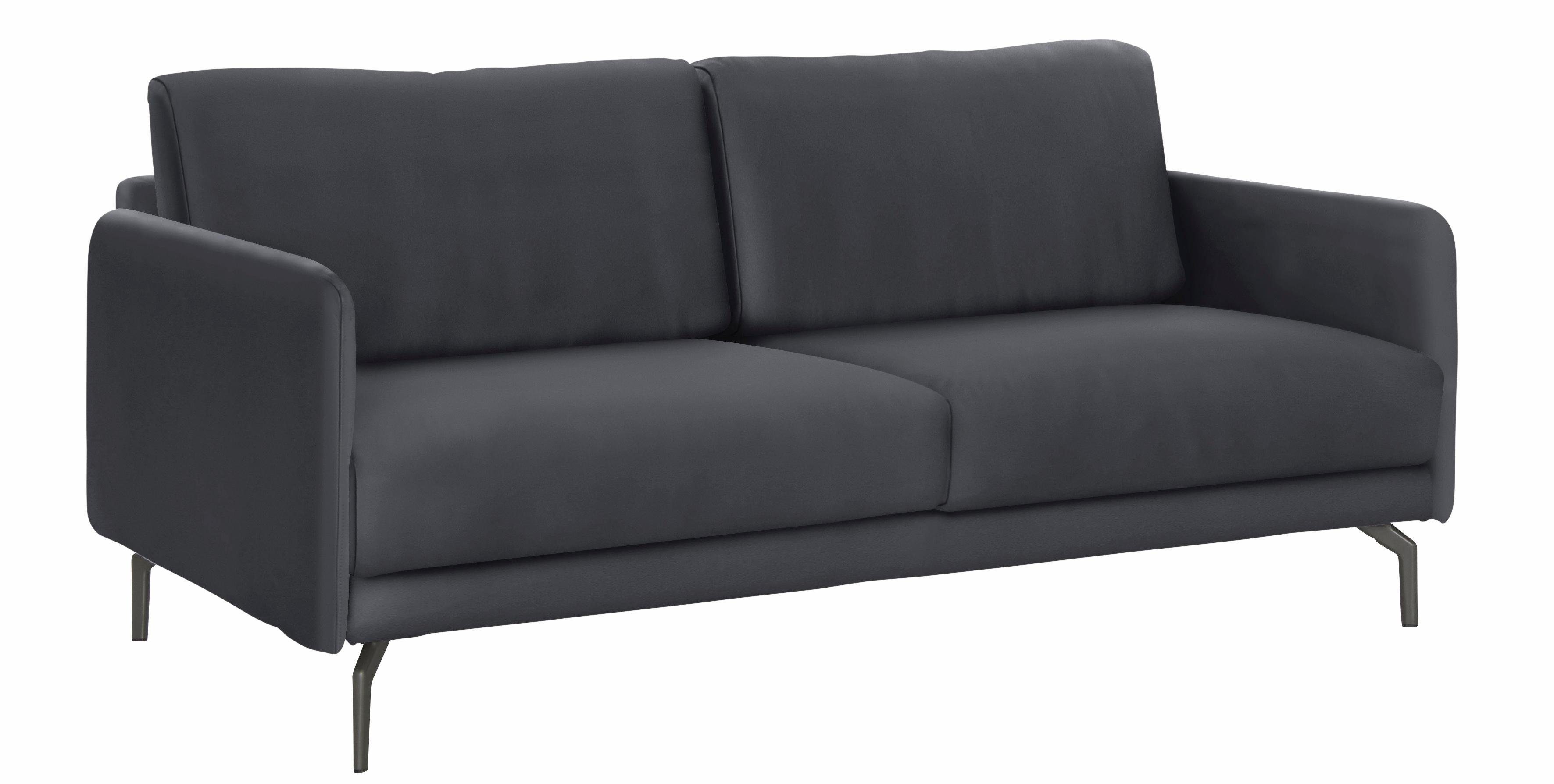 Alugussfüße in Breite hülsta 2-Sitzer 150 sofa cm schmal, umbragrau, Armlehne sehr hs.450,