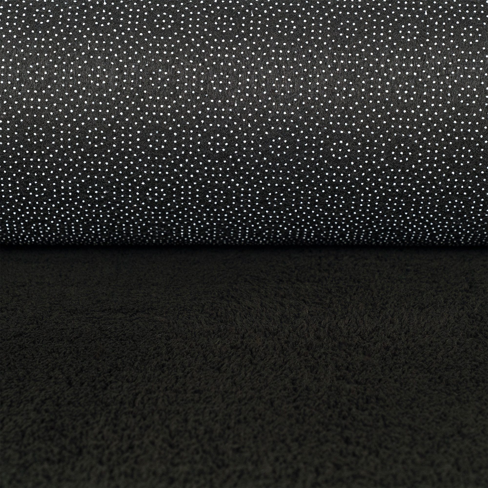 TeppichHome24 Teppich Schwarzer Teppich weich und gemütlich pflegeleicht, r günstig online kaufen