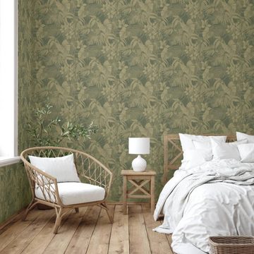 DUTCH WALLCOVERINGS Fototapete Tapete Joelle Grün und Golden, (1 St)