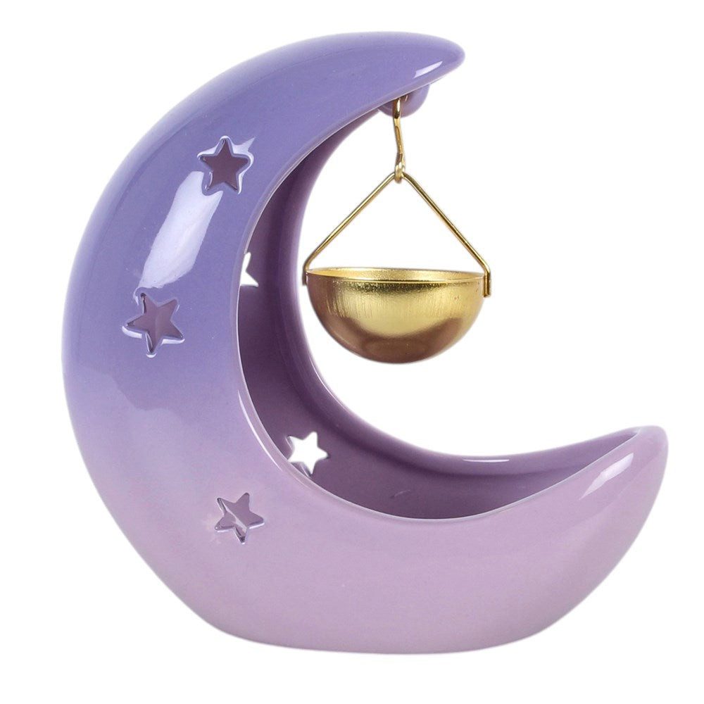 Something Different Duftlampe Crescent Moon Witchy Duftlampe in Pastell violett gothic, Crescent Moon Witchy Duftlampe in Pastell violett gothic