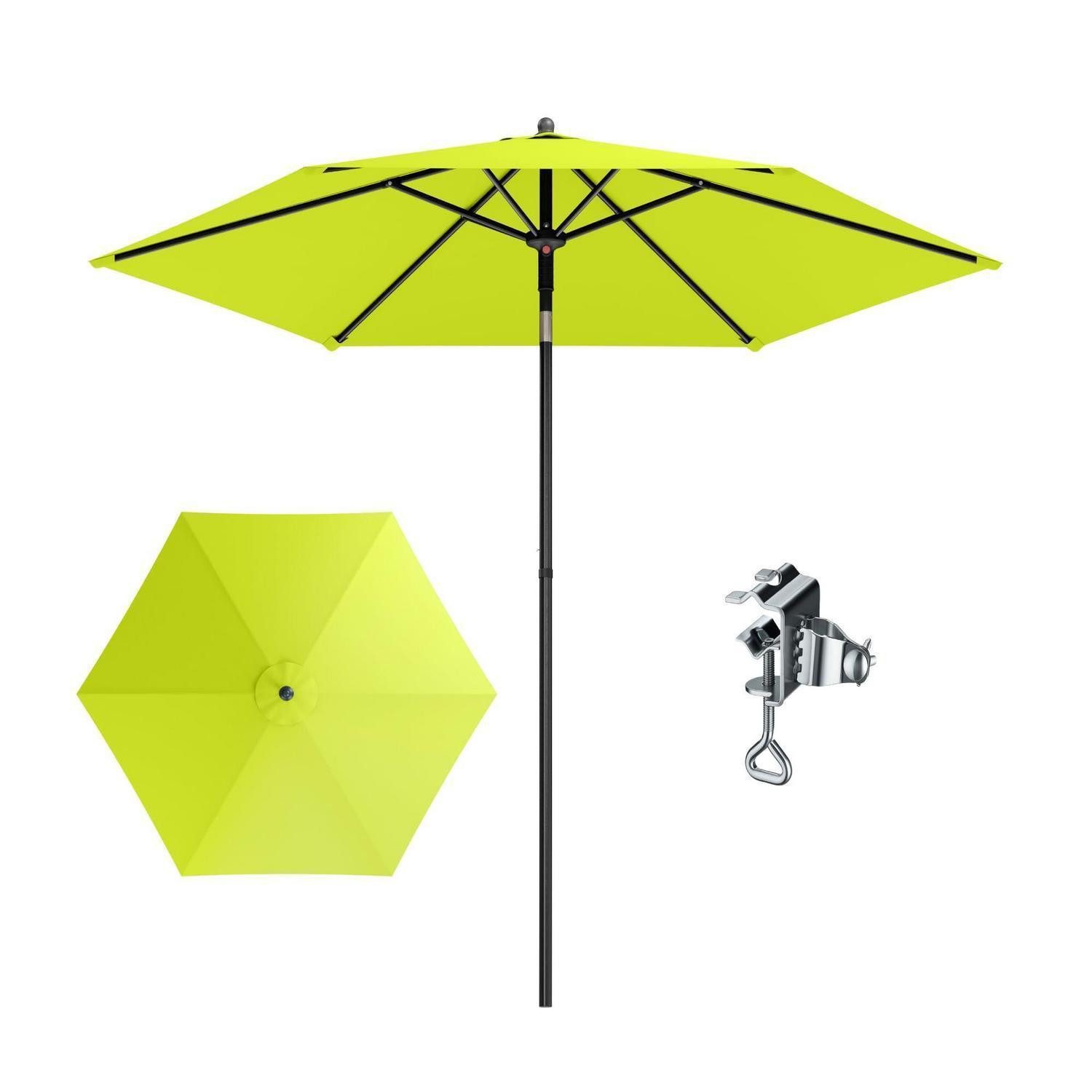 LuxusKollektion Balkonschirm Sonnenschirm Rund 230cm kippbar UV50+ Grün