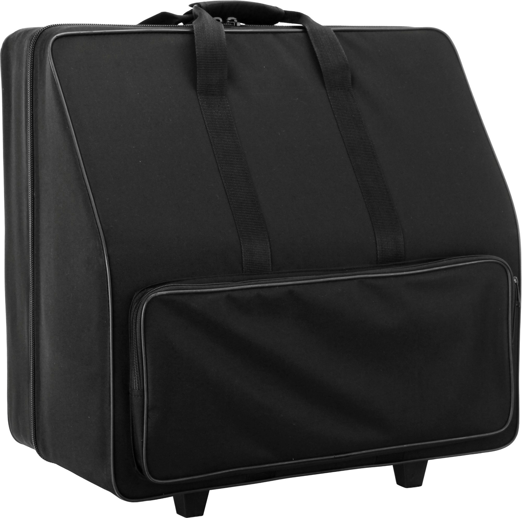 Alpenklang Knopf-Akkordeon Akkordeontrolley 120 Bass mit Rollen, Holzkern und Plüschpolsterung (Stück), Innenmaße ca. 54 x 48 x 28 cm