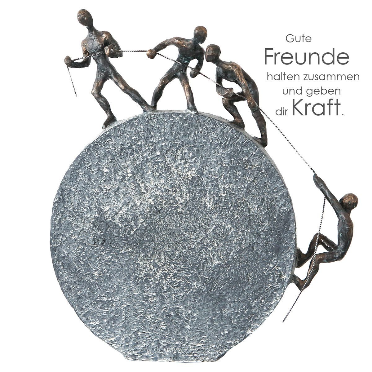 GILDE Dekoobjekt Skulptur Teamgeist Freunde Ziehen Sich Hoch Bronzeoptik 36 günstig online kaufen