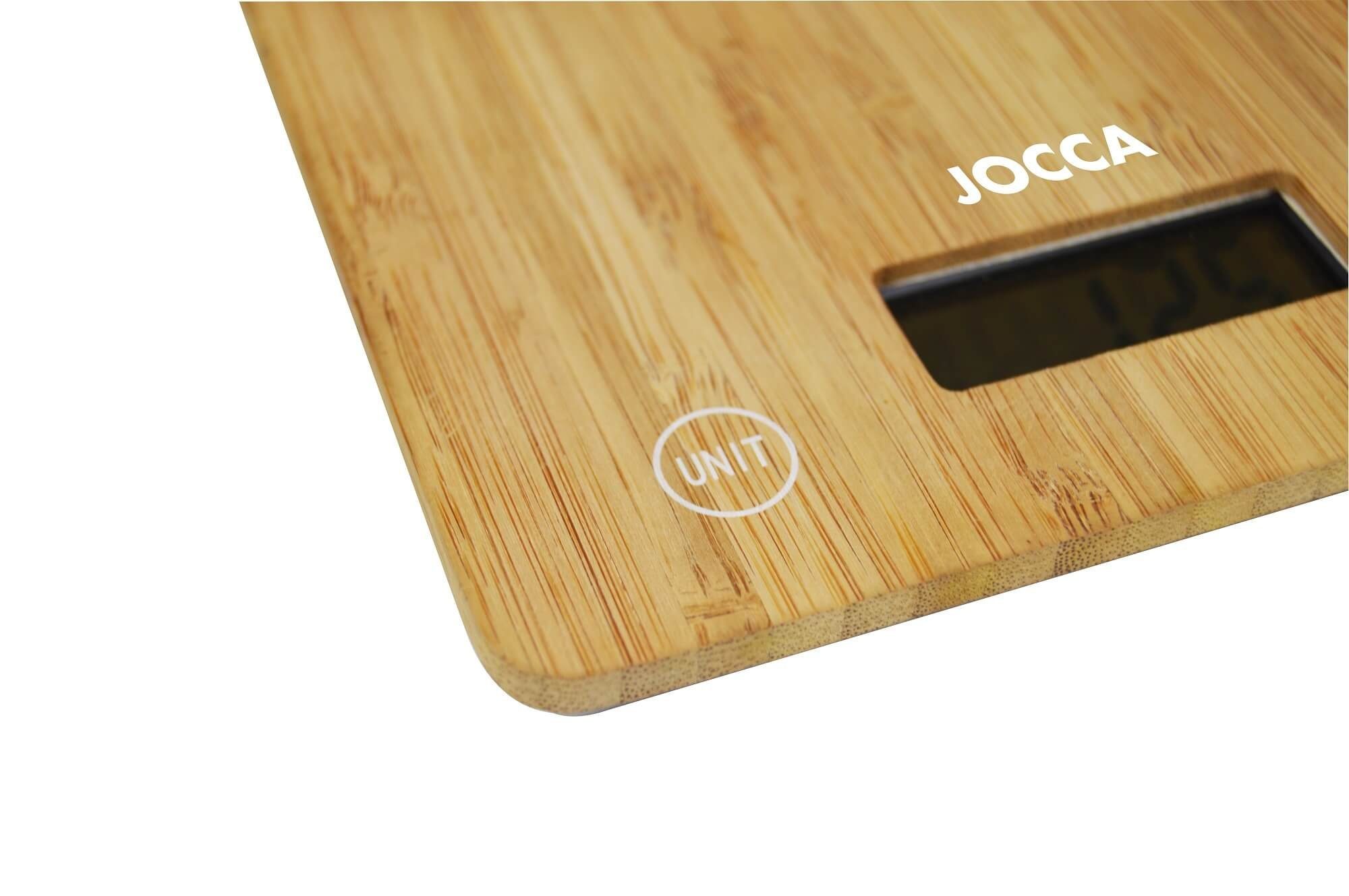 Bambus, Jocca LCD 5 elektronische Küchenwaage aus Display, kg, bis Küchenwaage Tara-Funktion