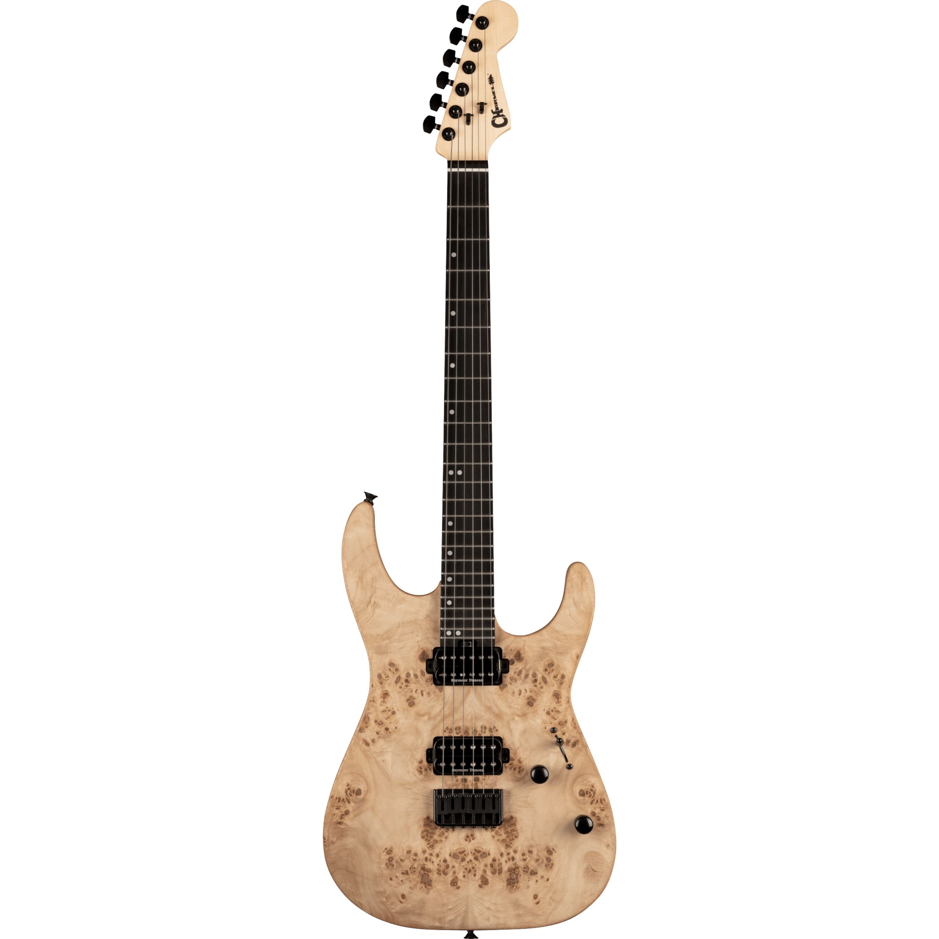 Charvel Spielzeug-Musikinstrument, Pro-Mod DK24 HH HT E Mahogany with Poplar Burl Desert Sand - E-Gitarre