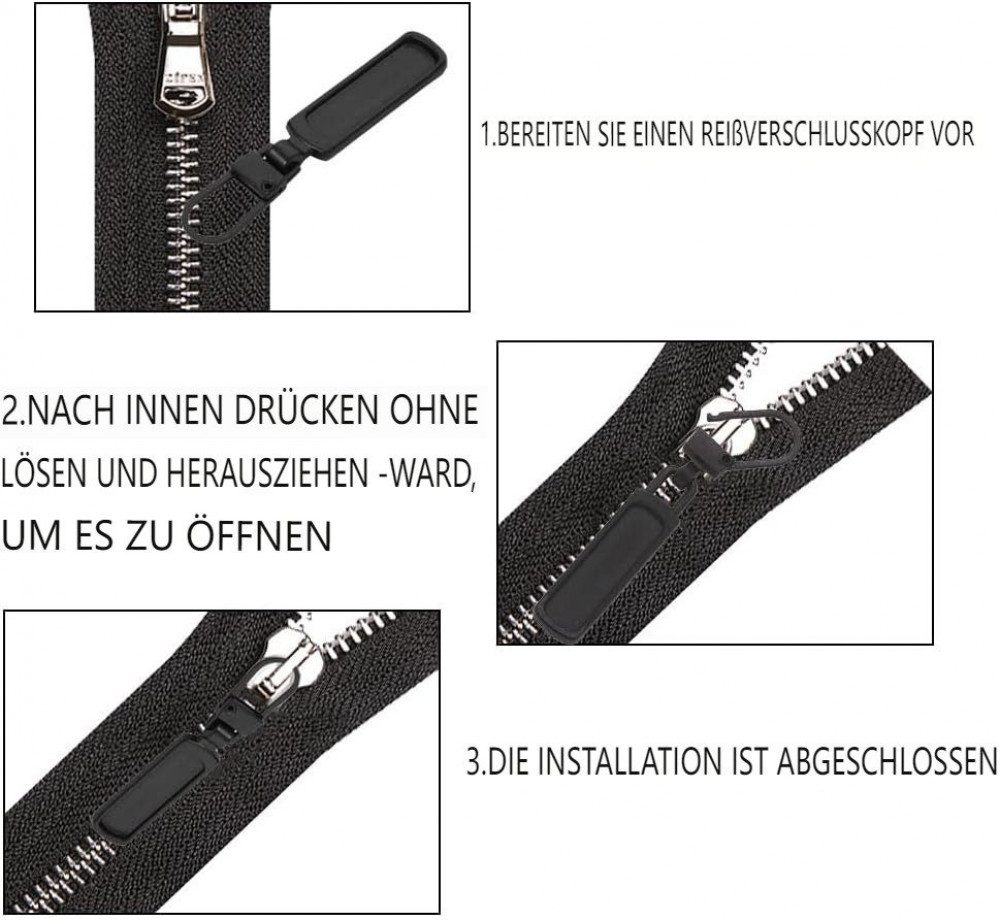FELIXLEO Reißverschluss Reißverschluss Zipper, Ersatzteile Reißverschluss Zipper