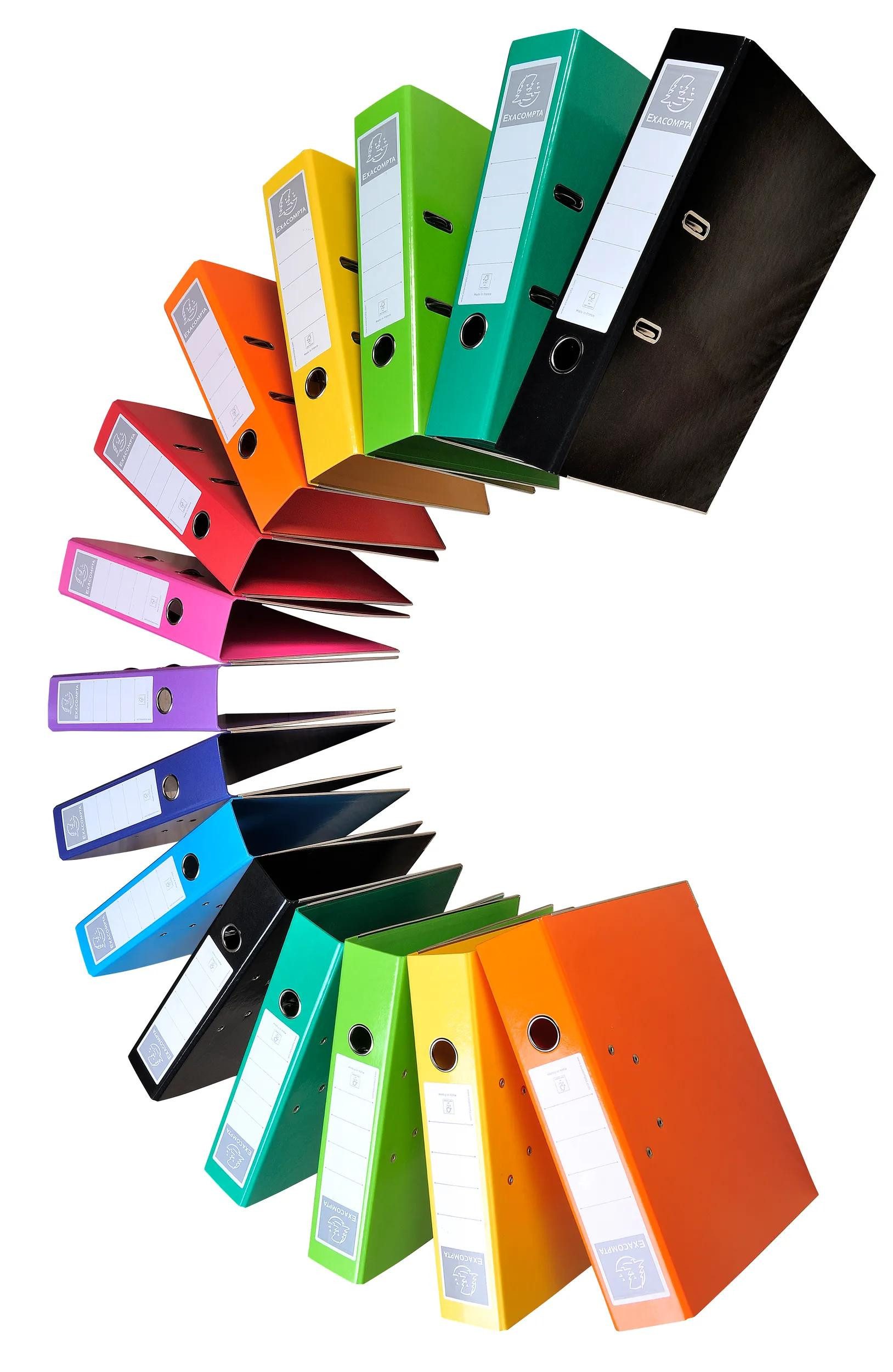 EXACOMPTA Aktenordner 10x Ordner Prem'Touch A4, Rückenbreite 70mm, Iderama, Hellblau, 53627E, Ordner Papier Kollektion