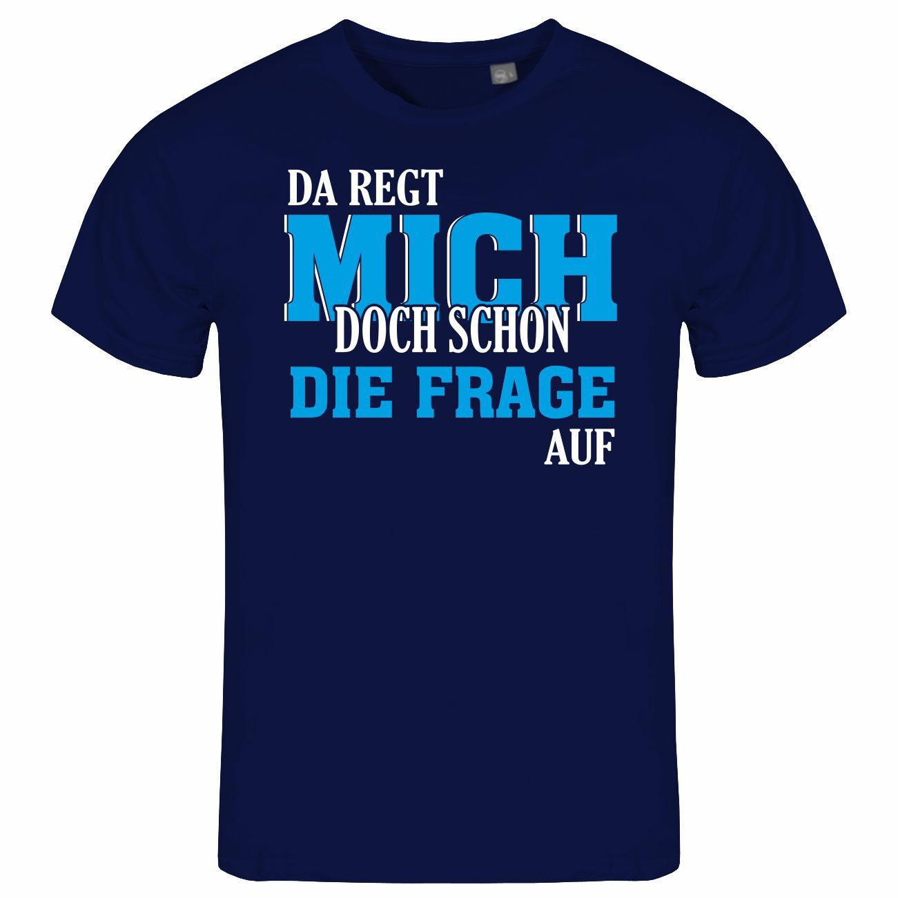 Print-Shirt Herren T-Shirt Da regt mich schon die Frage auf