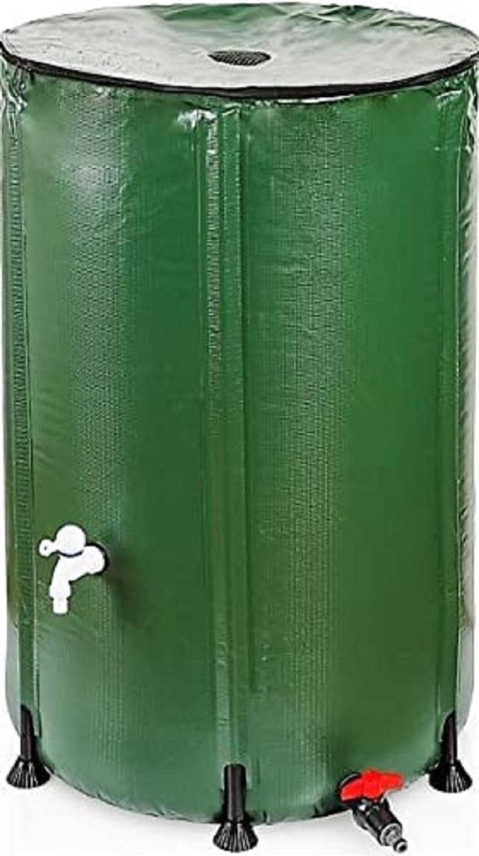 PROREGAL® Regentonne RENATA 250-750 Liter faltbare Regentonne, Wassertank, Filter & Adapter, 380 l, (Wassertank, Filter und Schlauchschnelladapter, UV-stabiles PVC)