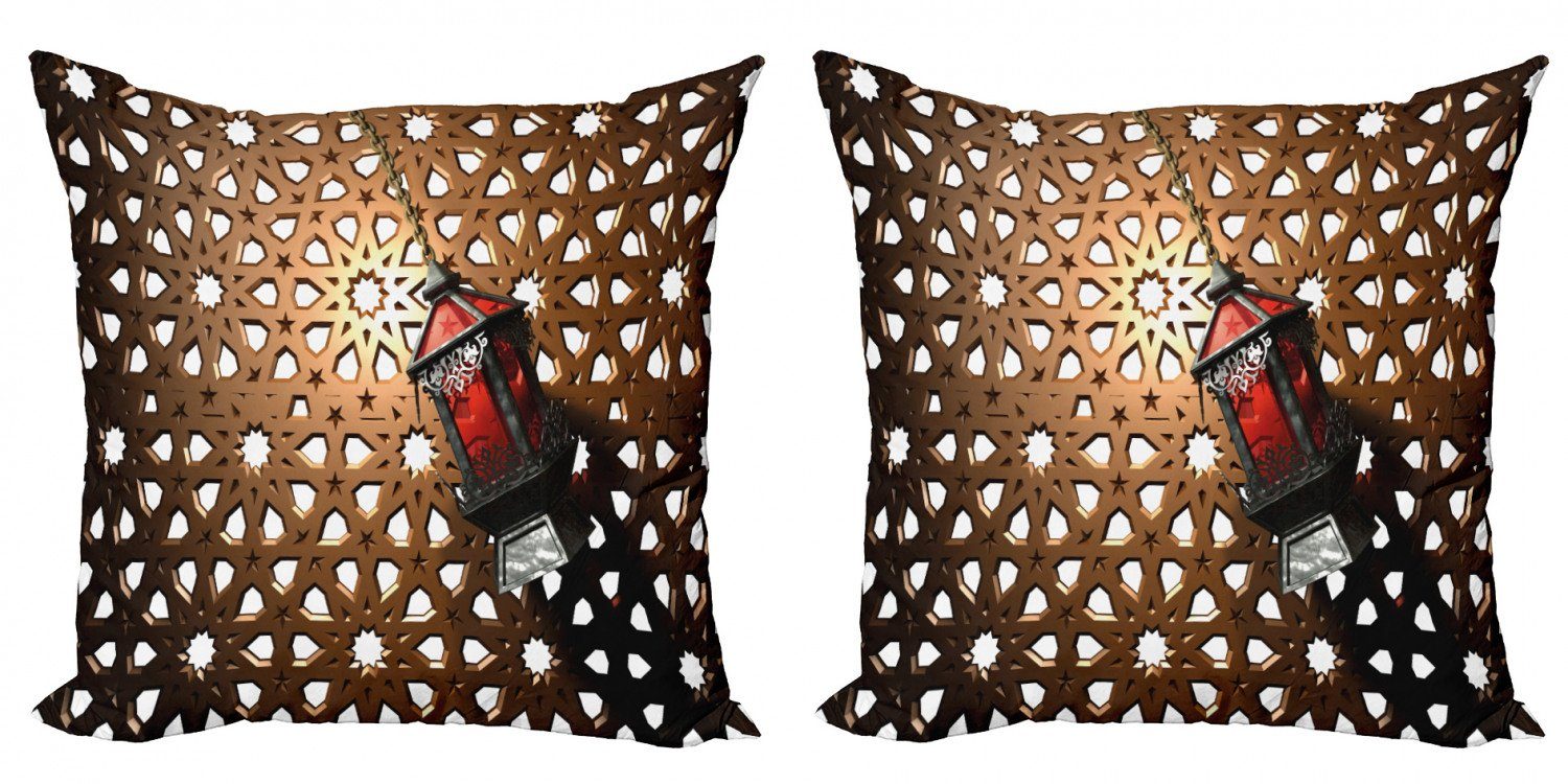Kissenbezüge Modern Accent Doppelseitiger Digitaldruck, Abakuhaus (2 Stück), Laterne Ägyptische 3D Fanoos