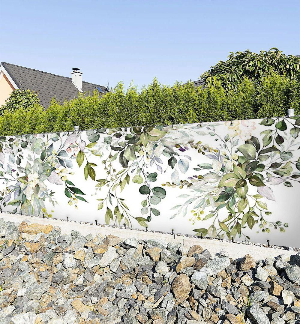 MyMaxxi Sichtschutzzaunmatten Zaunbanner hängende Растения mit Blätter Sichtschutz Garten Zaun, (hängende Растения mit Blätter)