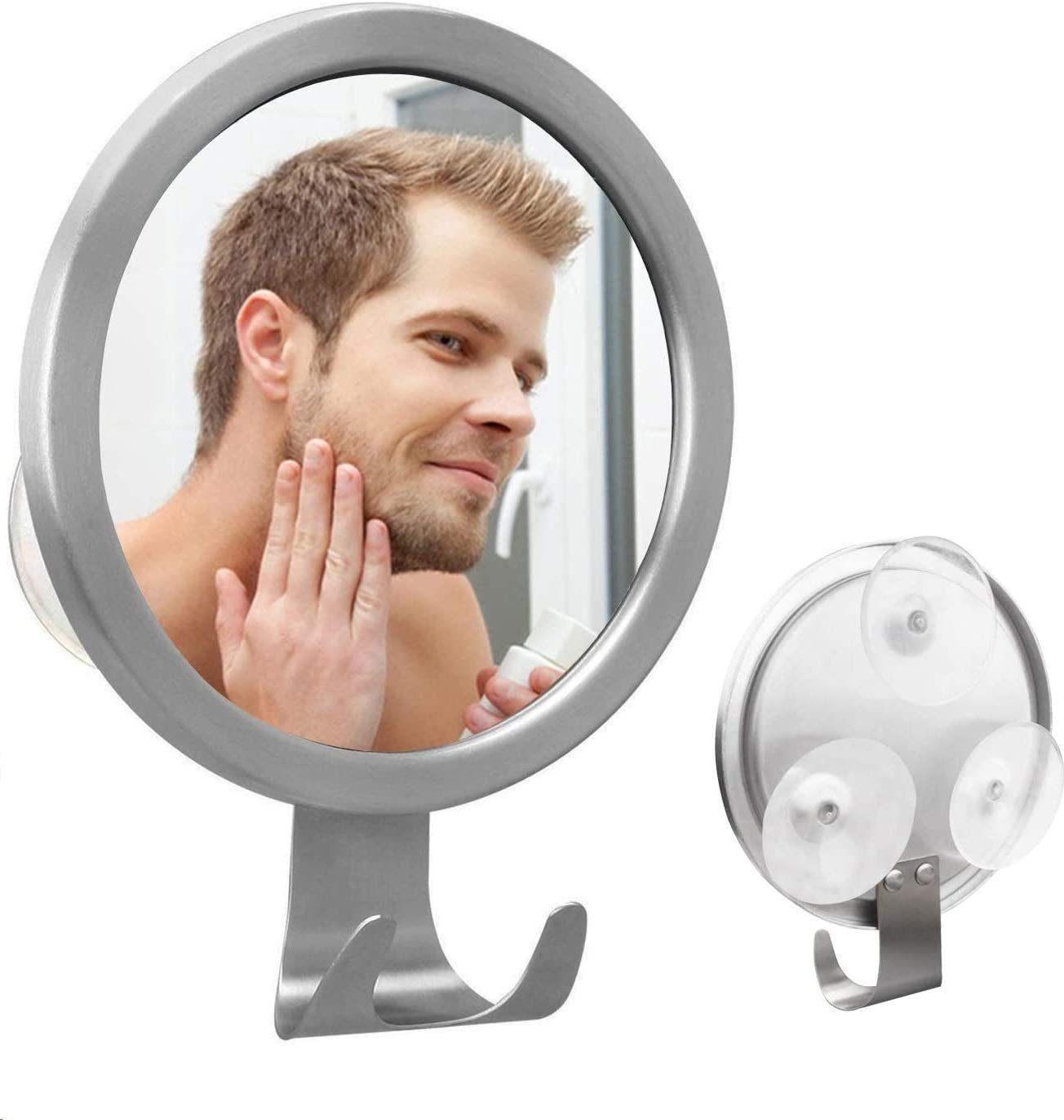 mit Elegear (1-St), Wandhaken Spiegel Badspiegel Antibeschlag