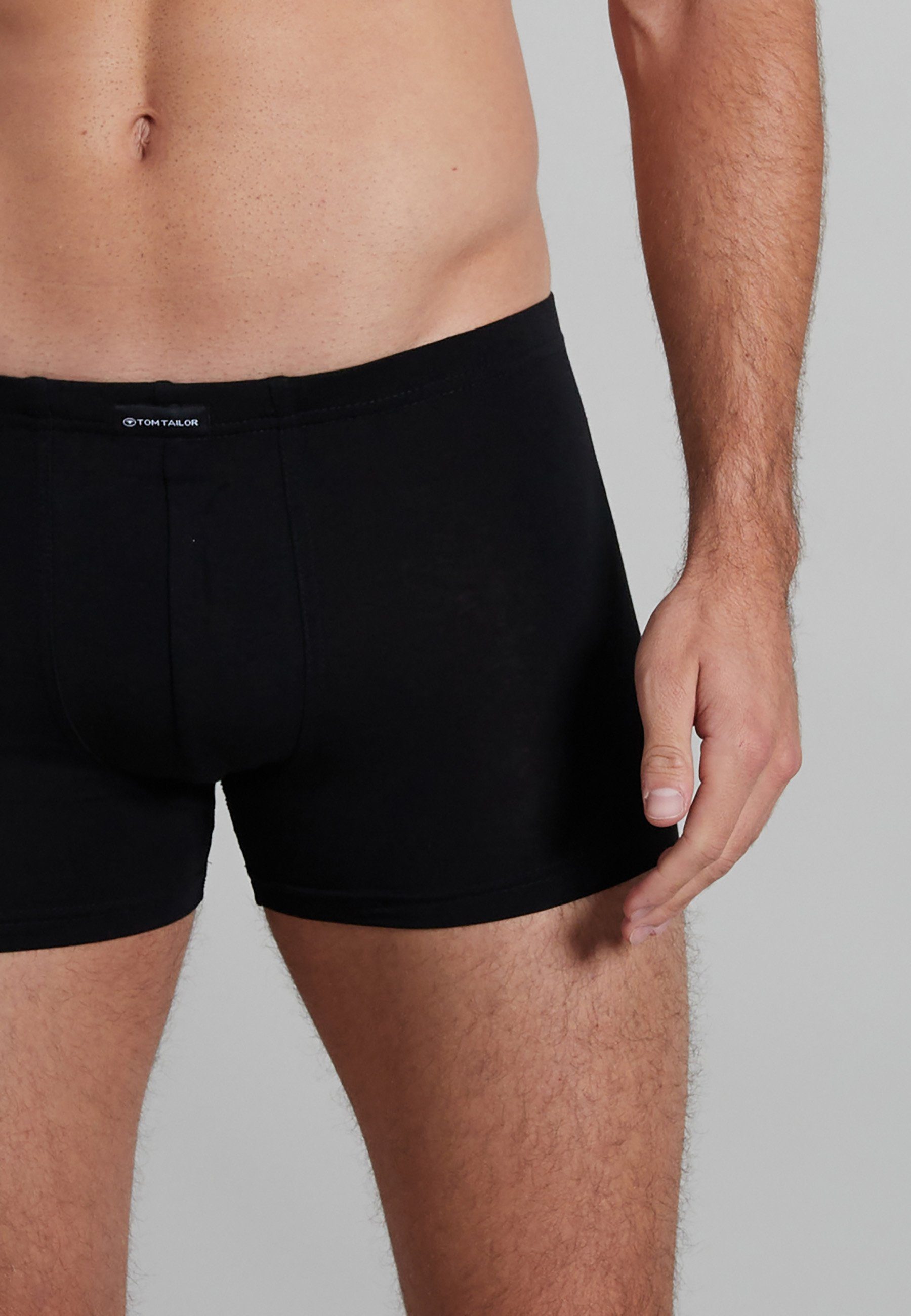 TOM TAILOR Boxershorts TOM TAILOR Herren Pants schwarz uni 4er Pack (4-St)