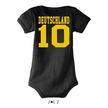 Blondie & Brownie Strampler Deutschland Germany Kinder Baby Sport Trikot Body Fussball Meister EM