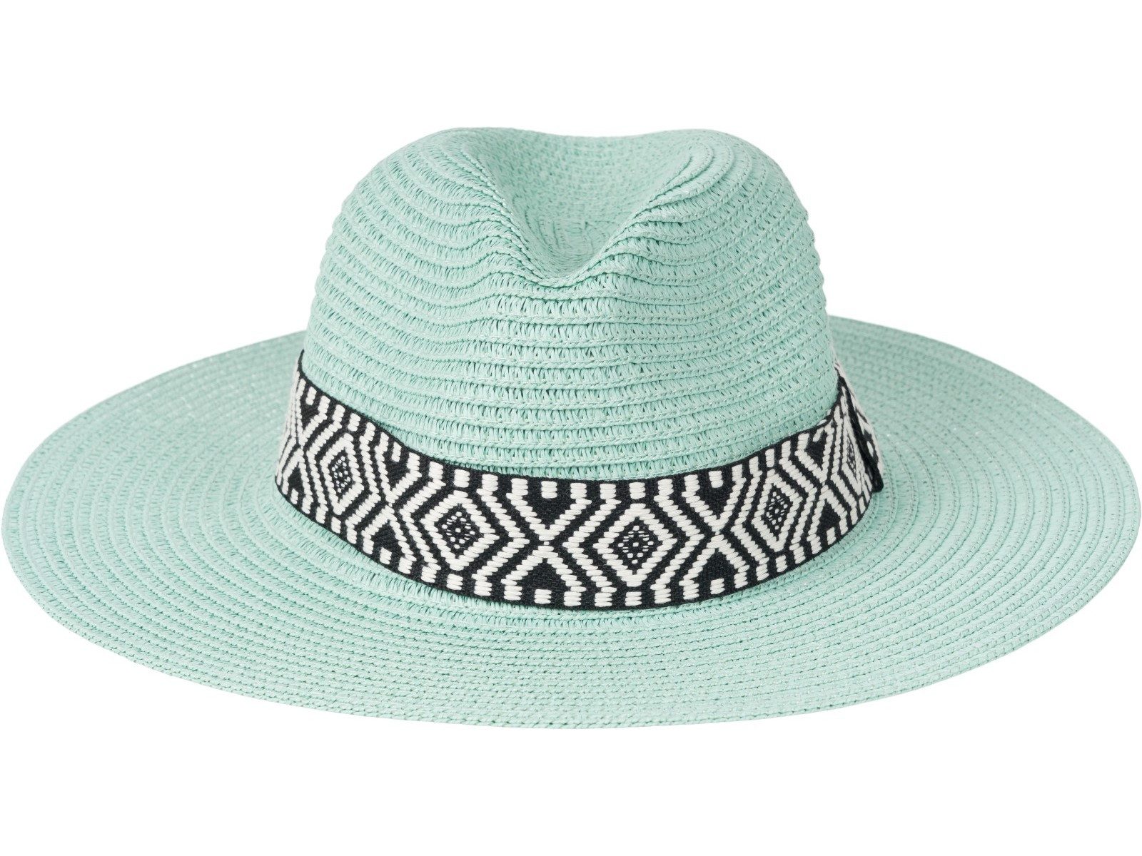 styleBREAKER Sonnenhut Panama Strohhut Hutband Azteken Muster (1-St)