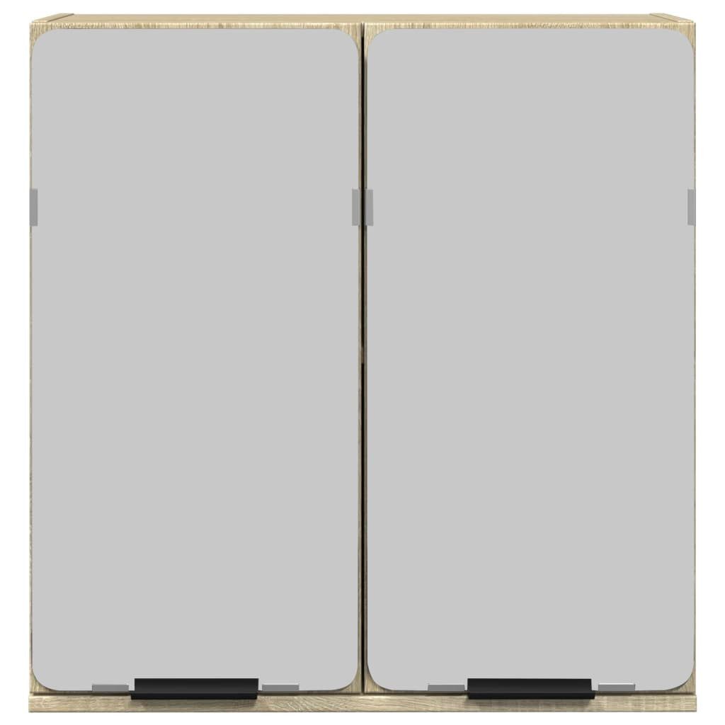 vidaXL Badezimmerspiegelschrank Bad-Spiegelschrank Sonoma-Eiche 64,5x20x66, günstig online kaufen