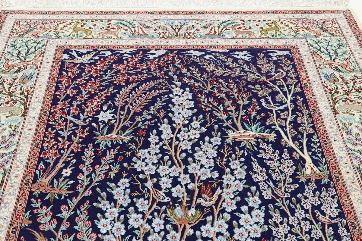 Höhe: Orientteppich Isfahan rechteckig, Trading, Handgeknüpfter 161x236 mm Seidenkette Nain 6 Orientteppich,