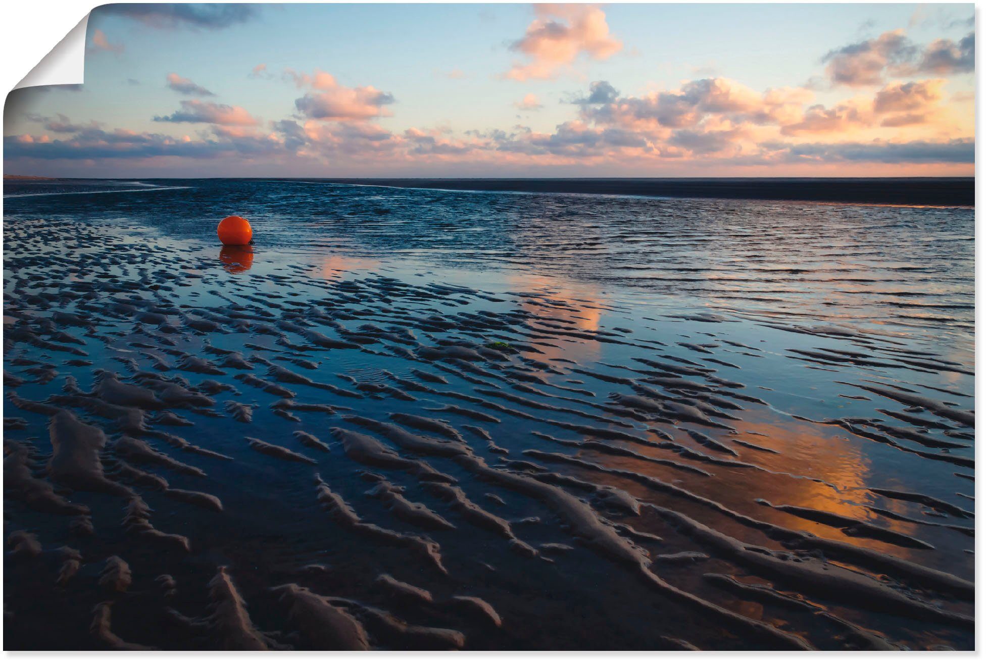 Artland Wandbild Endlose Weite - versch. Alubild, St), Amrum, in Leinwandbild, (1 als oder Wandaufkleber Gewässer Größen Insel Poster