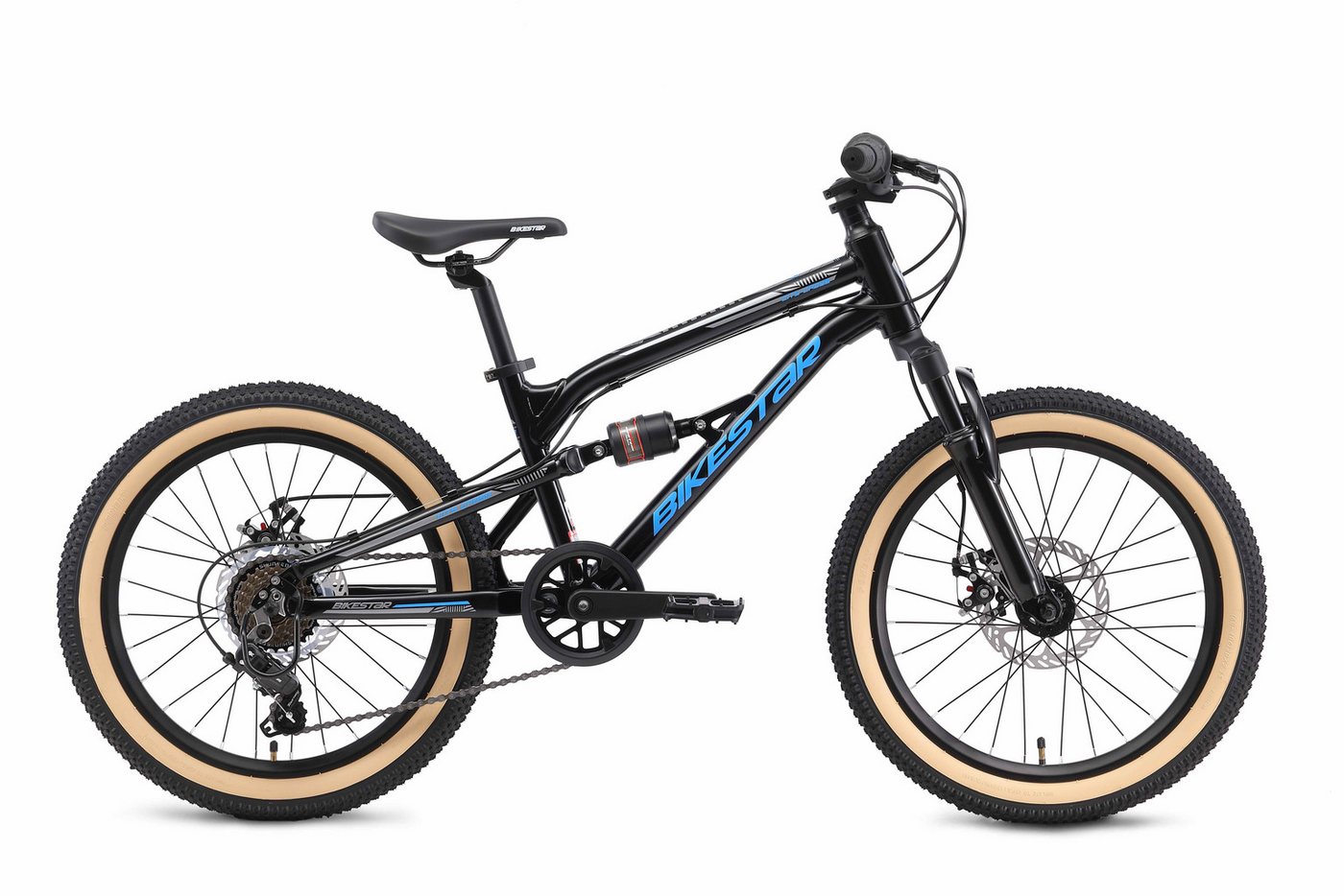 Thumbnail - Bikestar Mountainbike 20 Zoll Aluminium Kinderfahrrad, 6 - 9 Jahre, Mädchen, Jungen, 7 Gang Shimano Tourney RD-TY300 Sch...