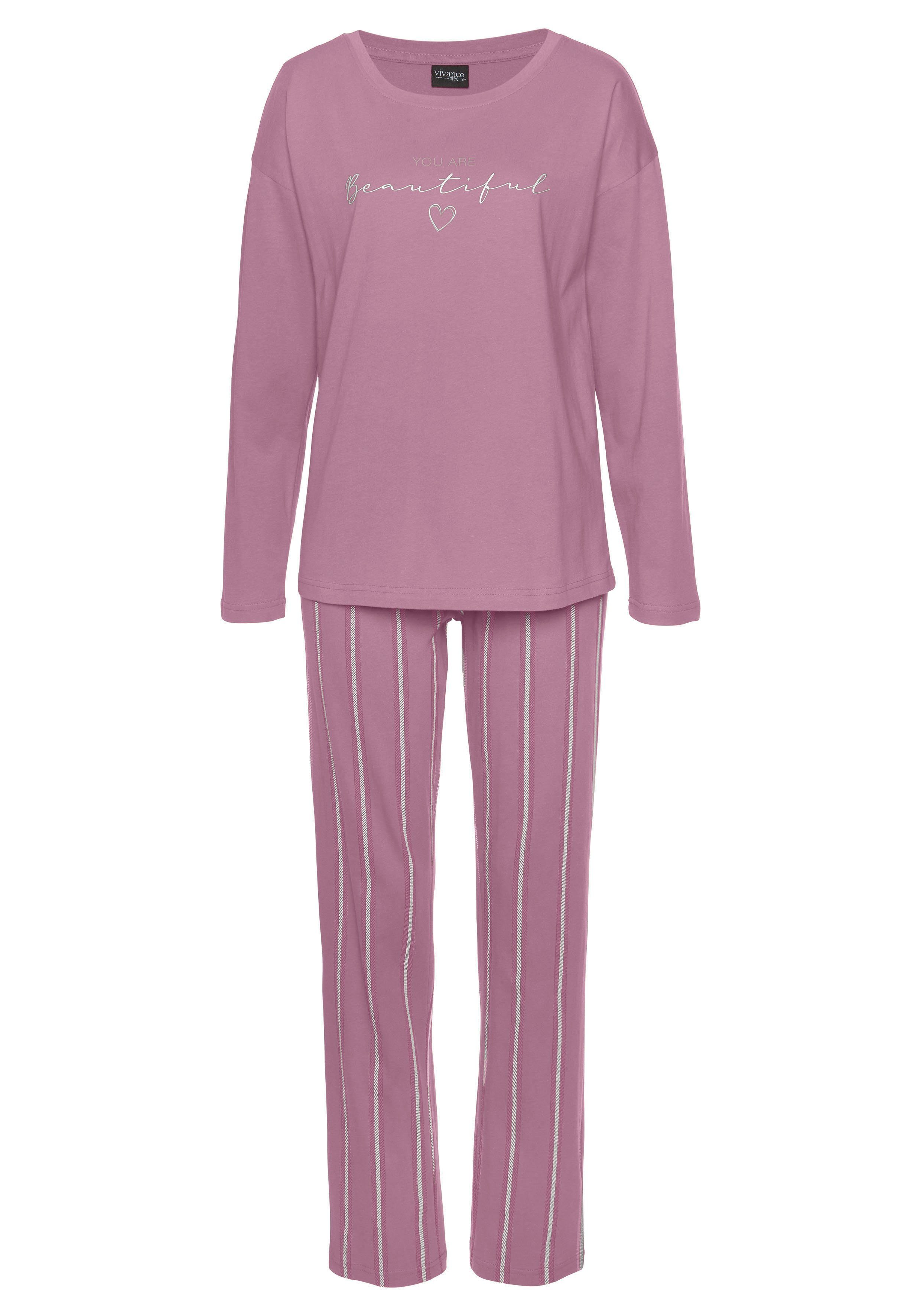 Vivance Dreams by Lascana Pyjama (Set, 2 tlg) mit Frontdruck – Bild 2 von 4