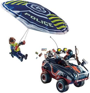 Playmobil® Konstruktions-Spielset Polizei-Fallschirm: Verfolgung des Amphibien-Fahrzeugs (70781), (80 St), City Action