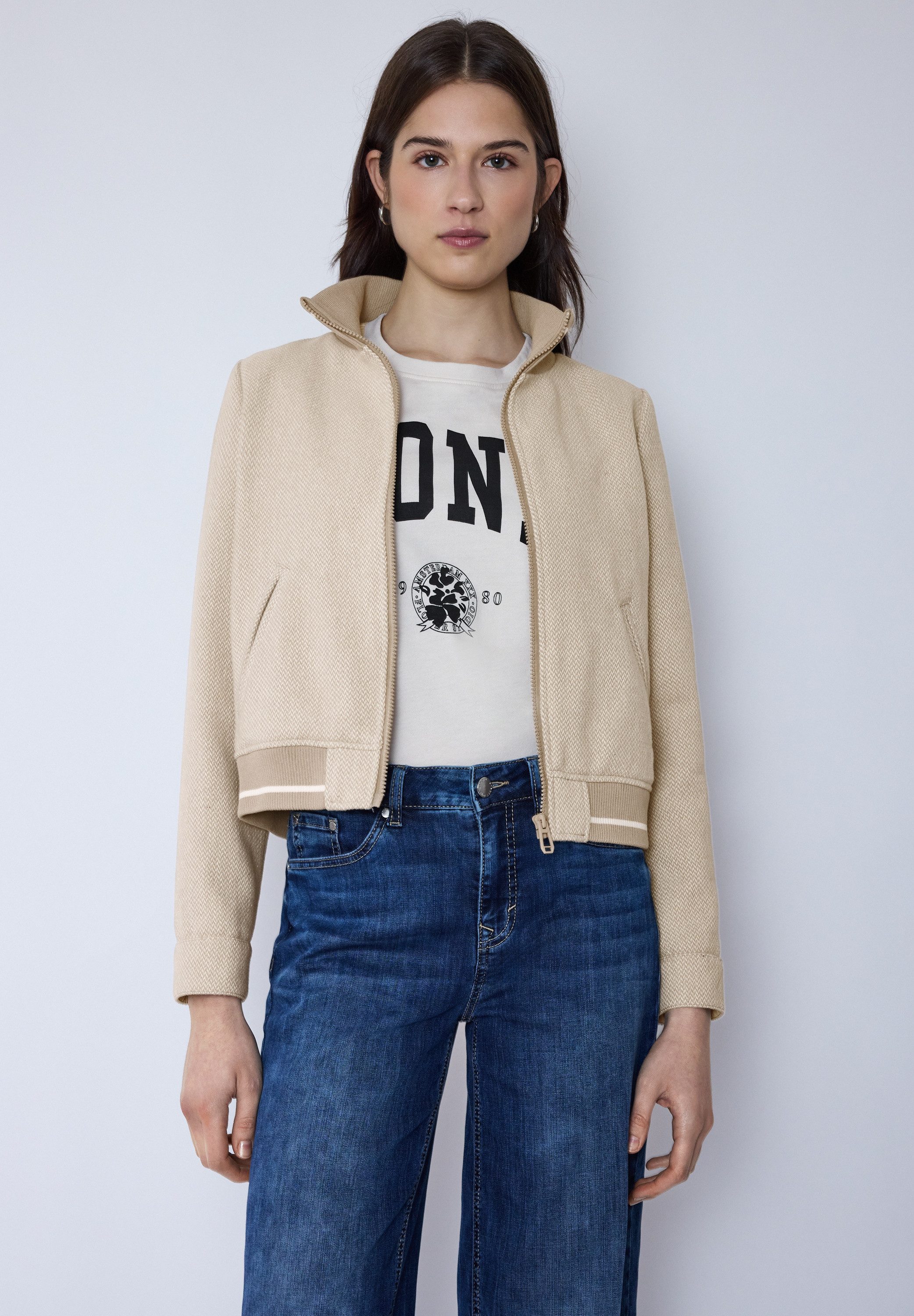 STREET ONE STUDIO Cargojacke mit College-Style Details