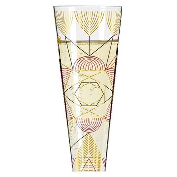 Ritzenhoff Sektglas Goldnacht, Glas, Mehrfarbig H:24cm D:7cm Glas