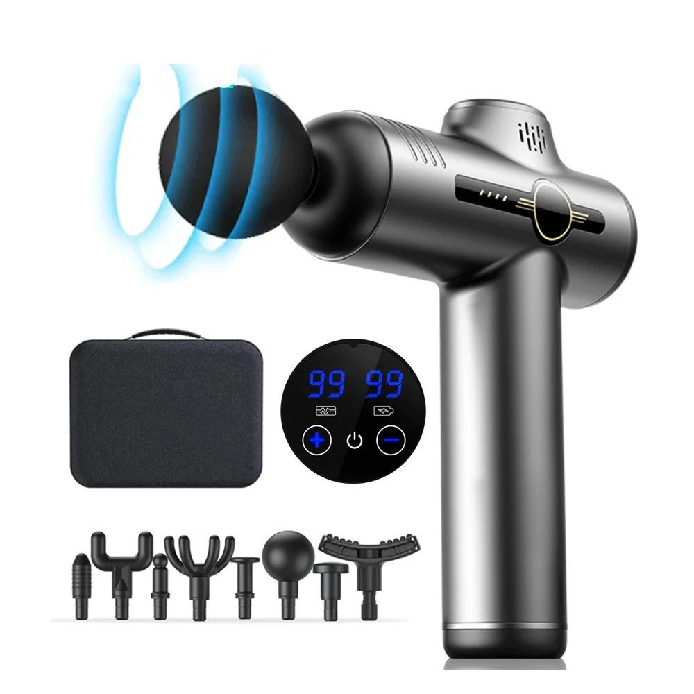 Massagepistole Massagegerät inkl. 6 Massageköpfen - 1800 mAh