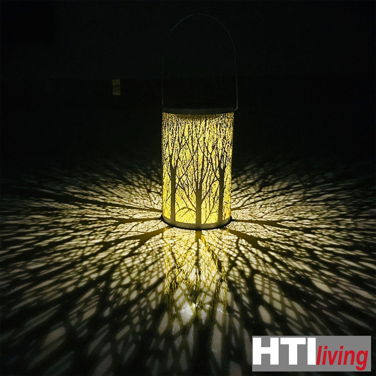 Solarlaterne LED HTI-Living LED Luna, Solarleuchte Bäume