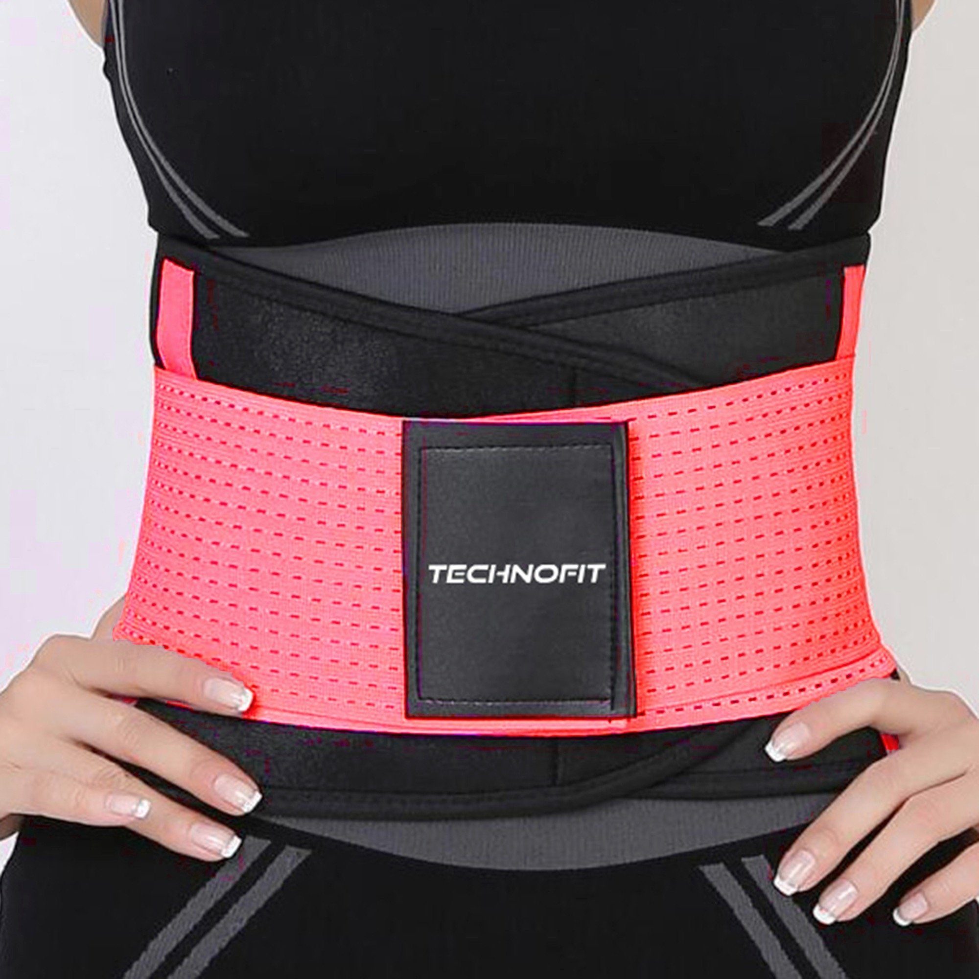 Technofit Bauchweggürtel Bauchweggürtel, Waist Trainer, Trainingshilfe und Bauchstützgürtel und Rücken- Rücken