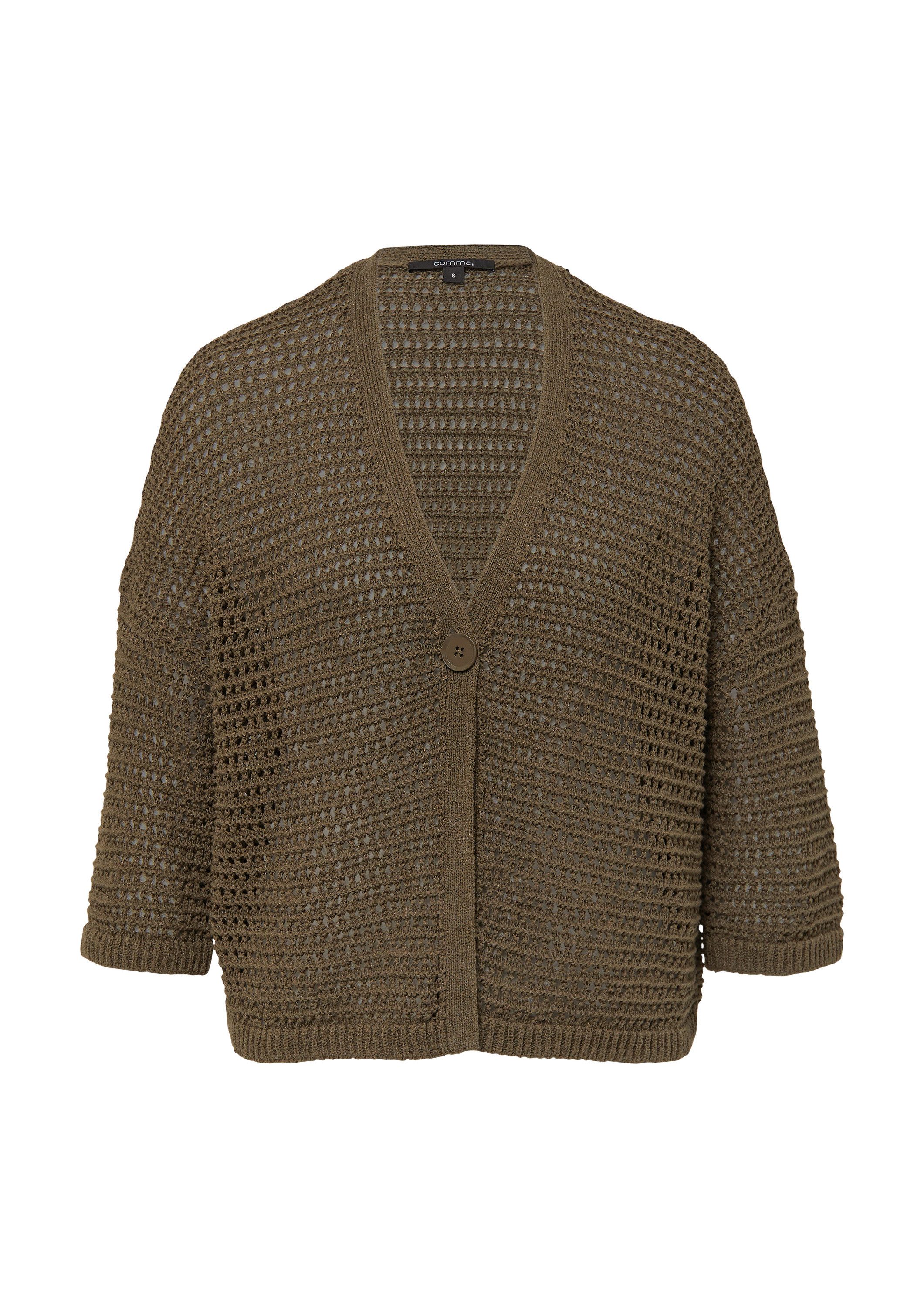 comma Cardigan Strickjacke Luftiger Cardigan im Boxy Fit günstig online kaufen