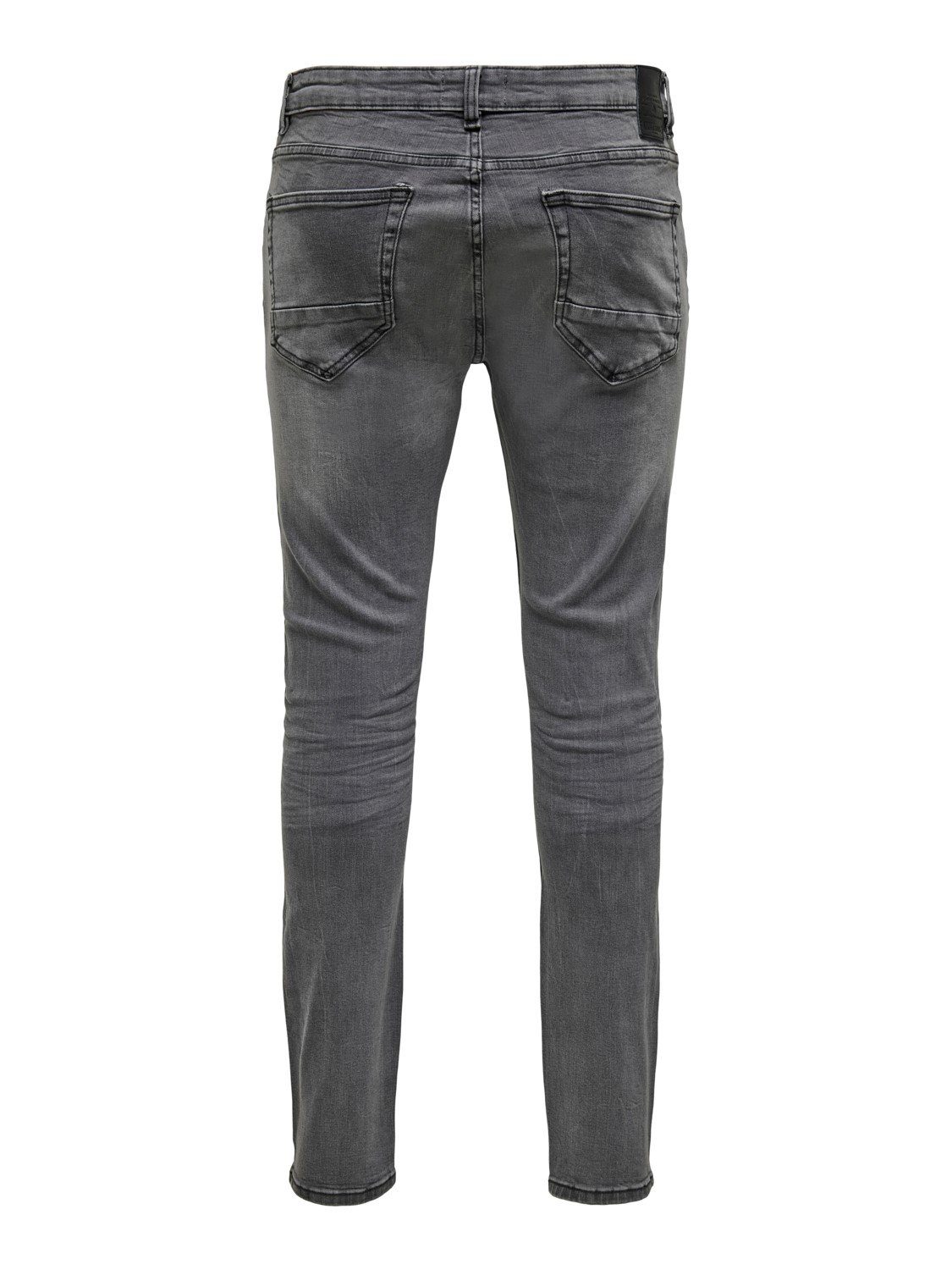 ONLY & SONS Slim-fit-Jeans Skinny Pants Hose Stoned 3977 Fit Grau ONSWARP (1-tlg) Denim in Jeans Basic Washed