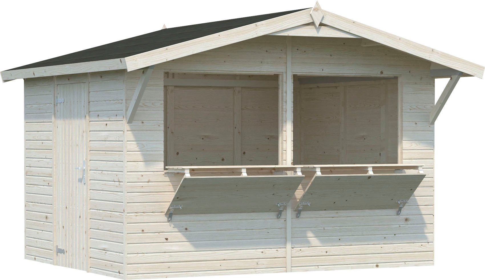 Palmako Gerätehaus Marktstand Stella, BxT: 361x320 cm, transparent