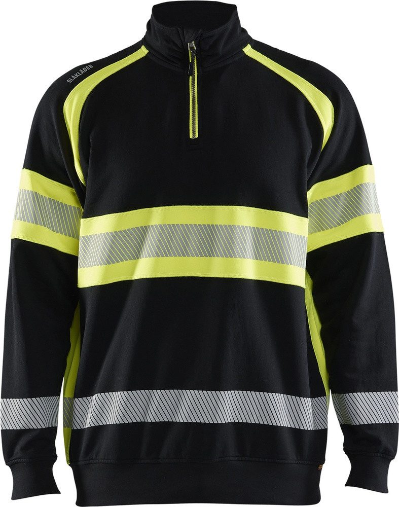 Blåkläder Warnschutz-Shirt High Vis Sweatshirt Half-Zip