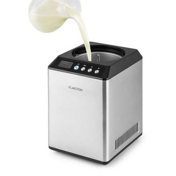 Klarstein Eismaschine Vanilly Sky Family Eiscremebereiter Frozen Yoghurt 250W 2,5l silber, 2.5 l, 250 W