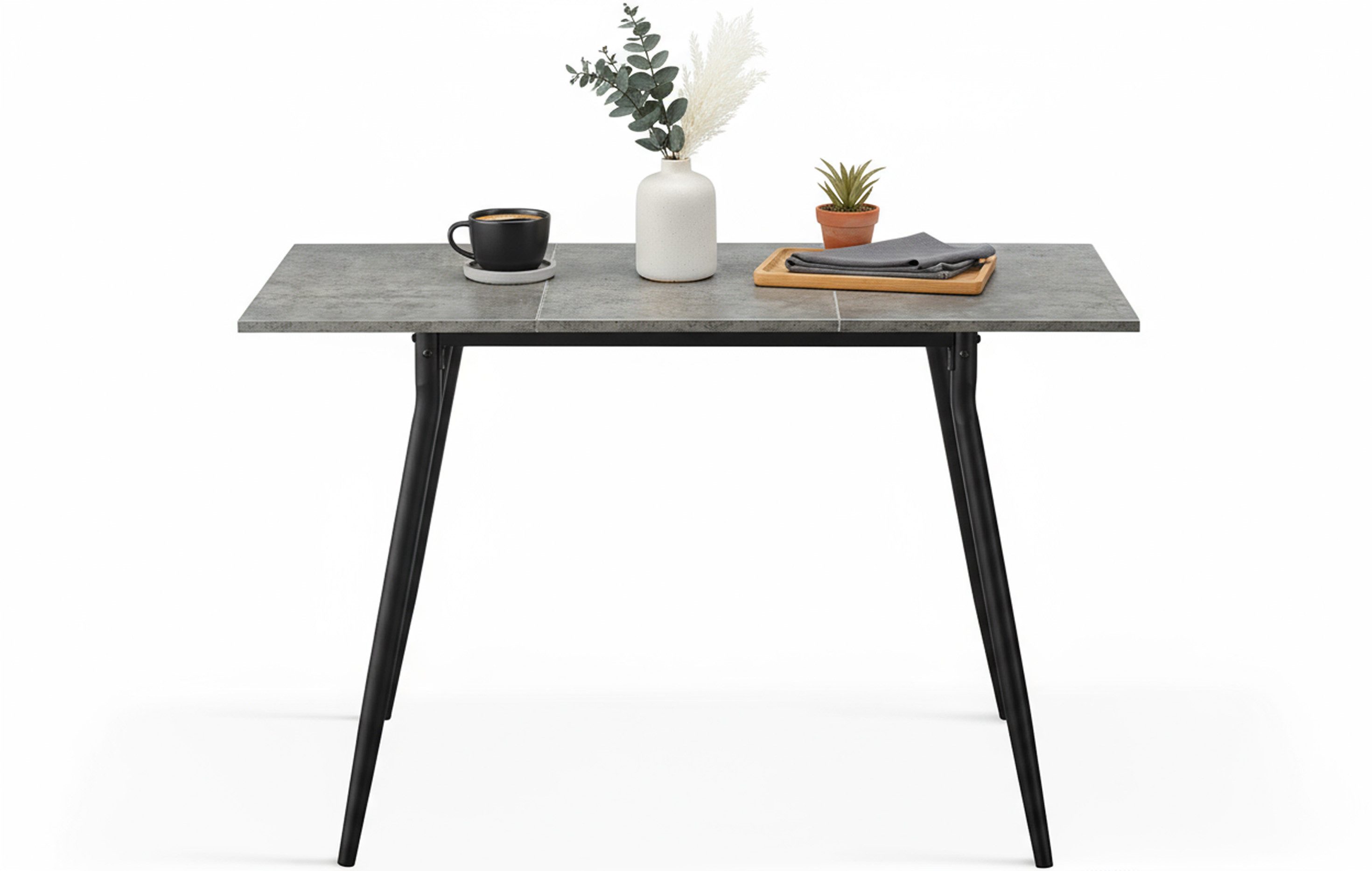 B&D home Esstisch LIO, Metallgestell schwarz oder weiß, ausziehbar, 4-6 Per günstig online kaufen