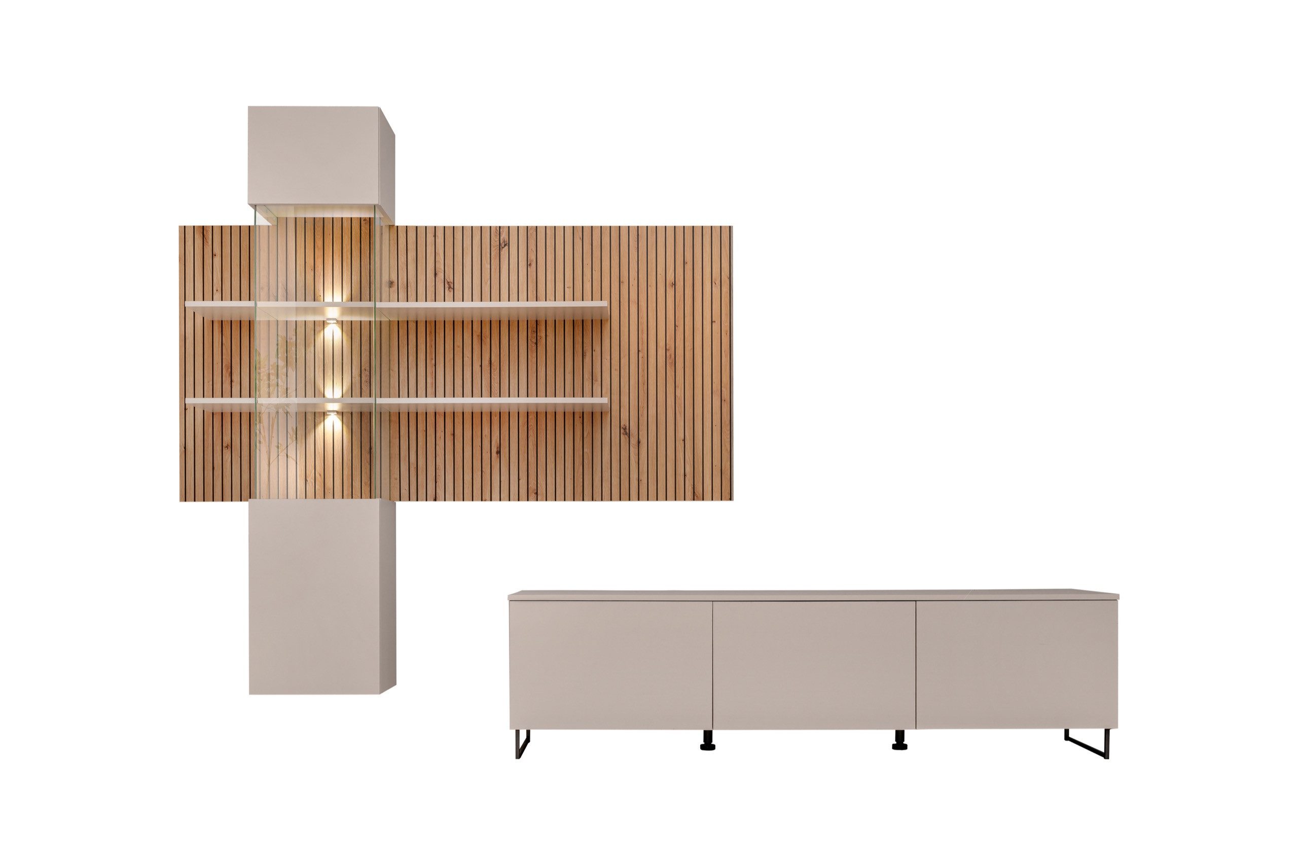 ASM-Moebel Wohnwand Wohnzimmer Schrankwand GUSTO LUX günstig online kaufen
