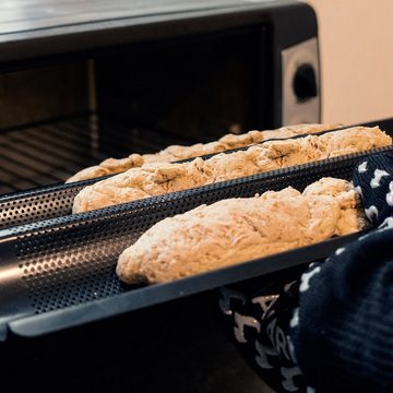 Navaris Brotbackform Form mit Edelstahl Teigschaber, für Baguette/Brot, (1-tlg)