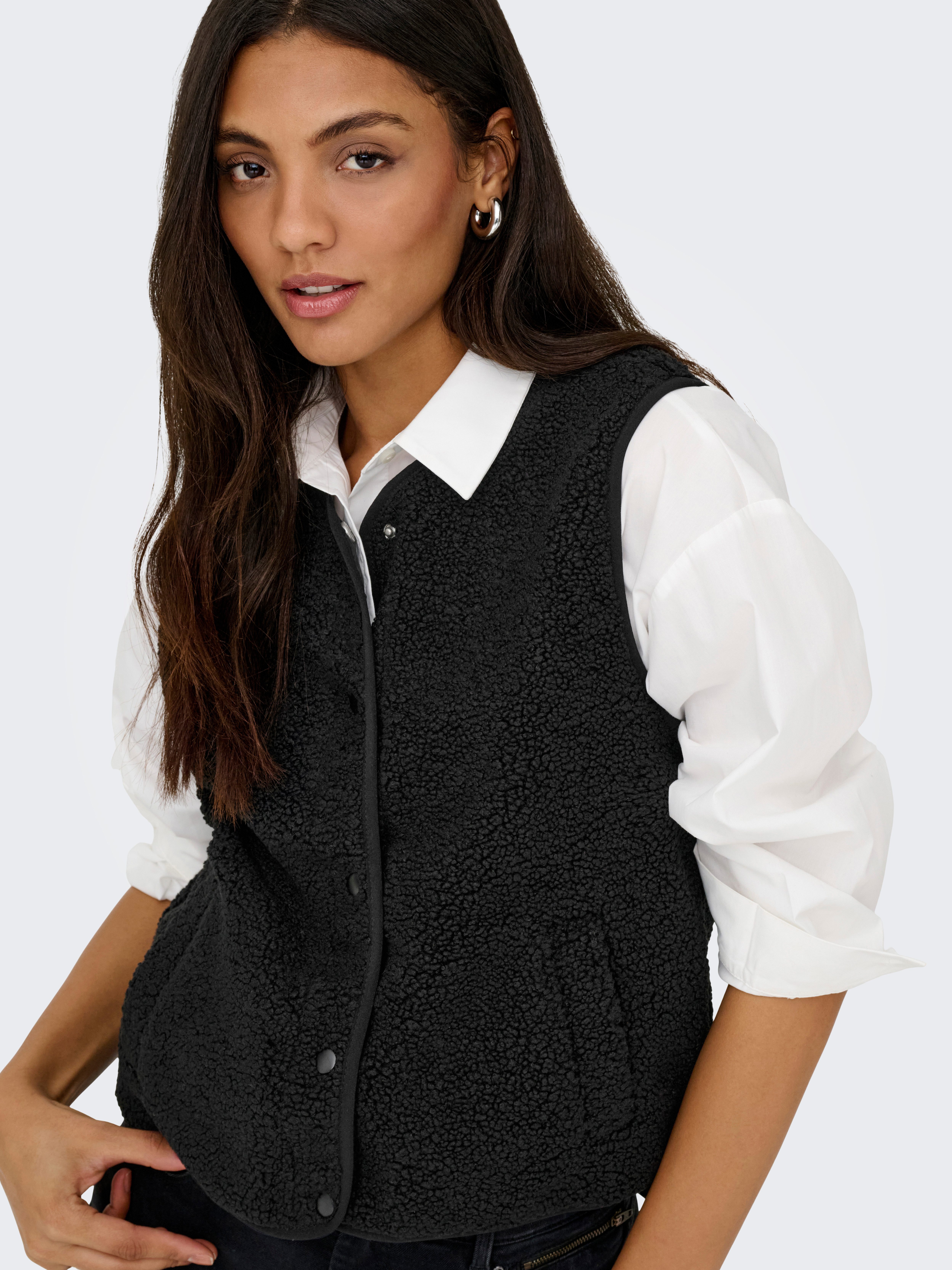 JDY Plüschweste JDYSIMINA TEDDY WAISTCOAT OTW QIQ NOOS Kunstfaser