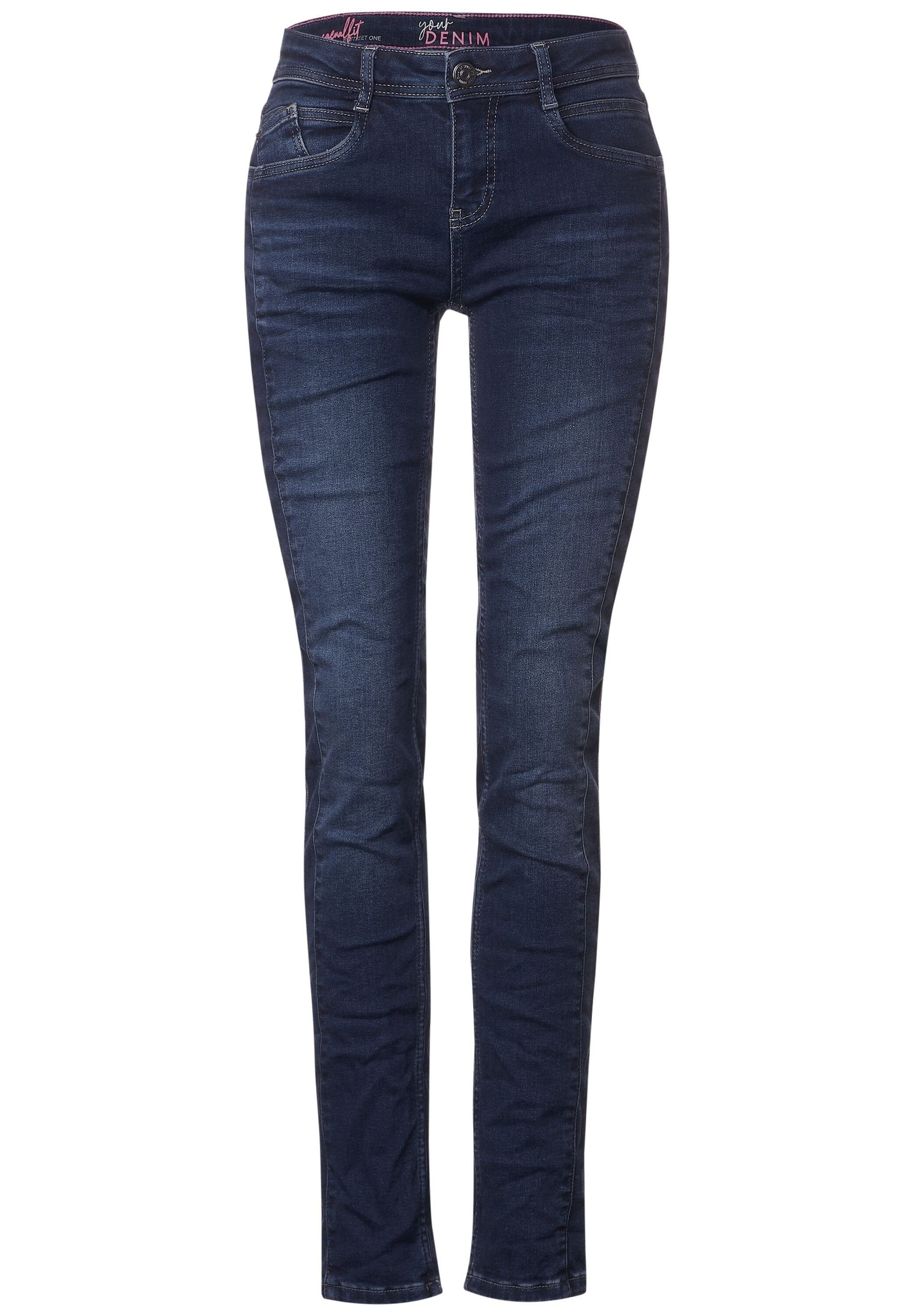 STREET ONE Slim-fit-Jeans mit aus Baumwolle Stretchanteil