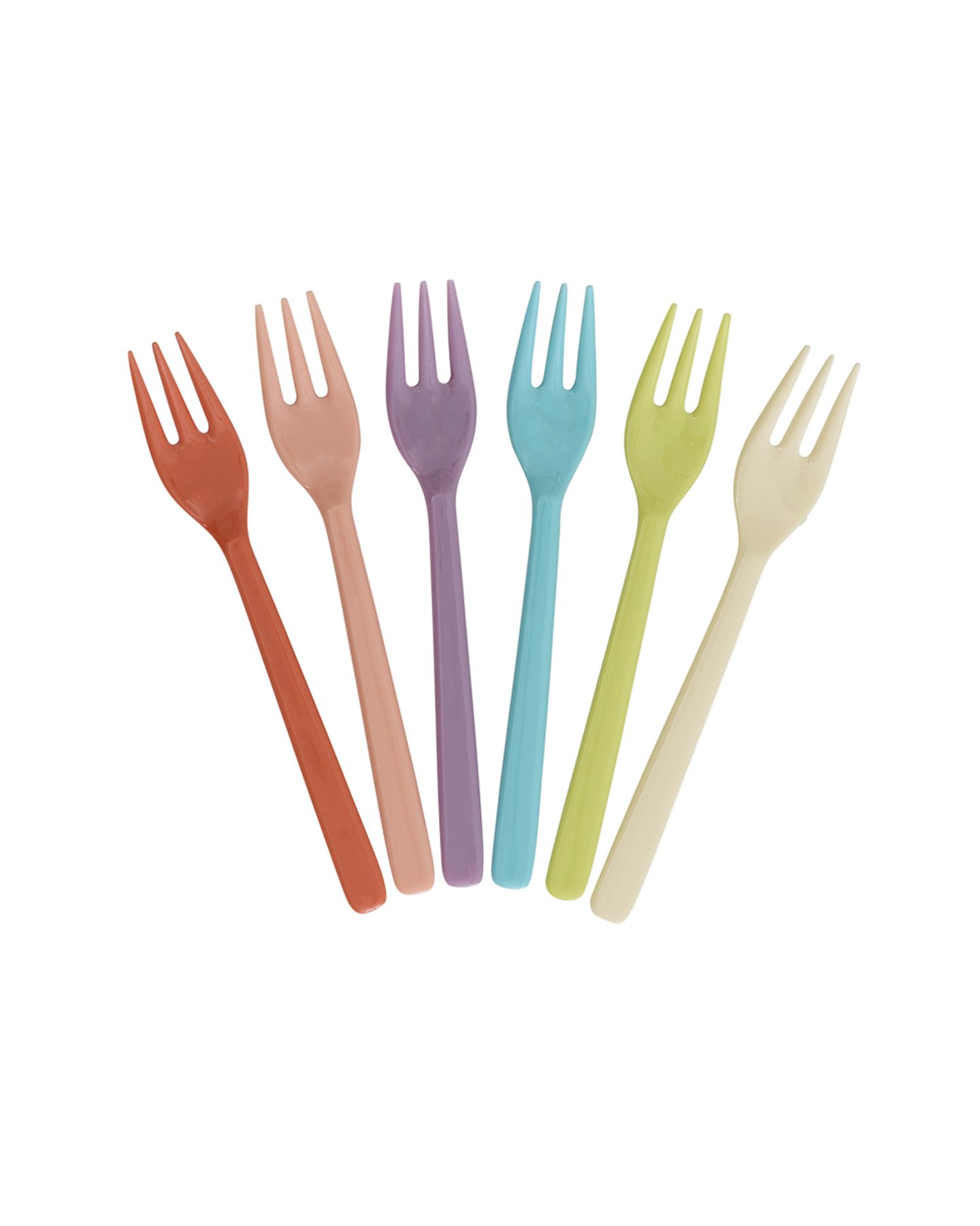 rice Teelöffel Rice Melamin Teelöffel - Pastellfarben (6 Stück), Bruchsicher