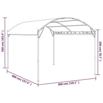 vidaXL Partyzelt Pavillon 4x3x2,6 m Taupe 180 g/m²