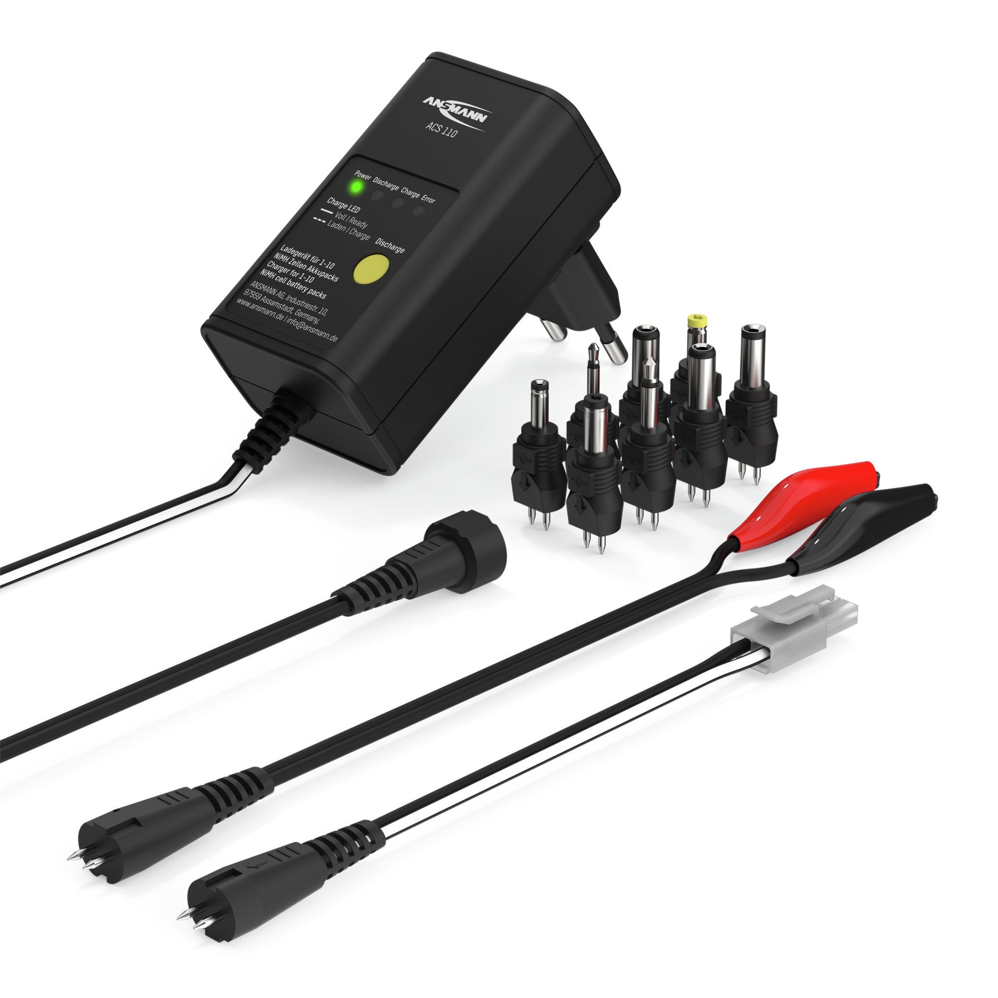 ANSMANN AG Akkupack-Ladegerät für 1 bis 10 NiMH Zellen – Vollautomatisch Universal-Ladegerät