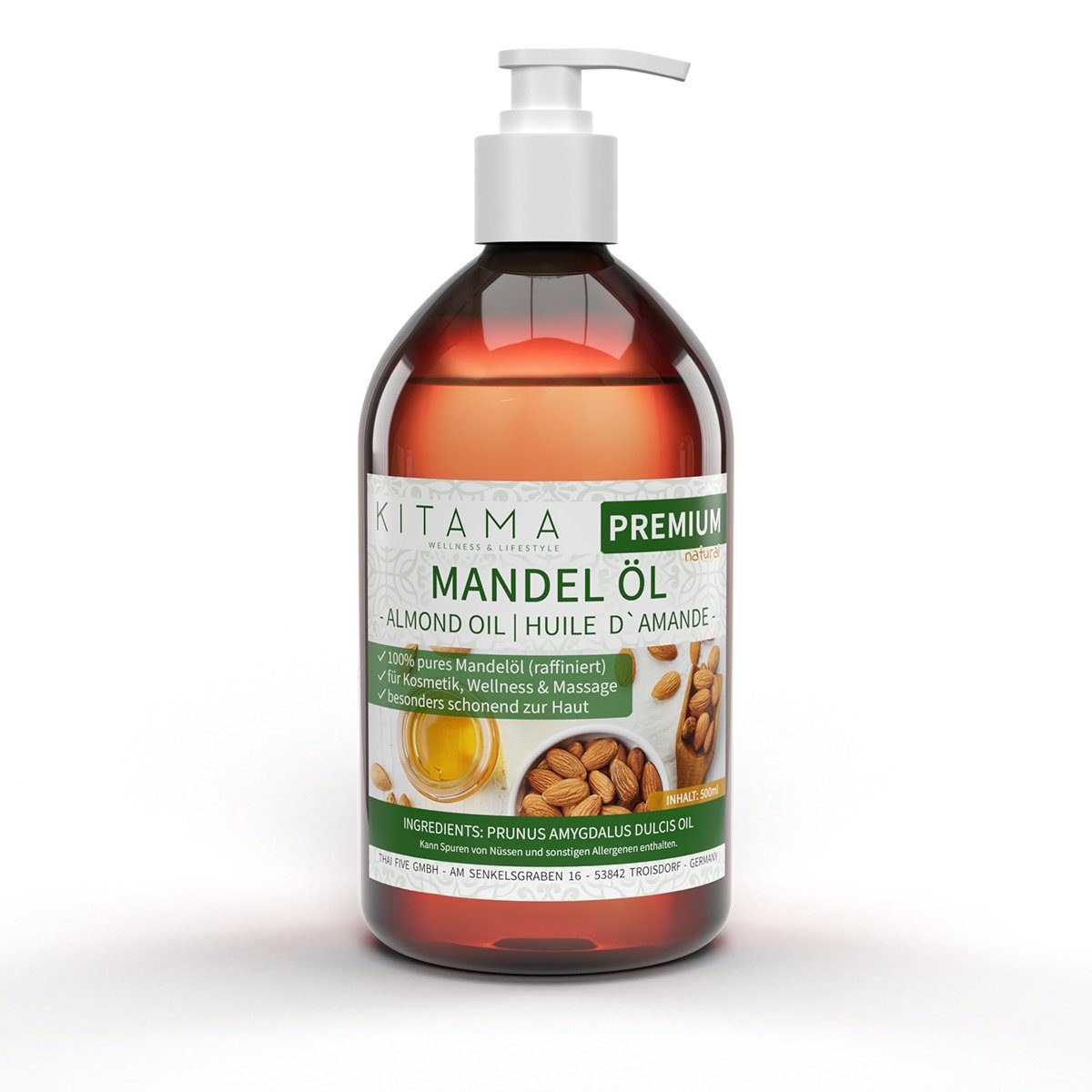 Körperöl Mandelöl Naturkosmetik - sanftes Baby-Öl, Pflege-Öl für Haut & Haar