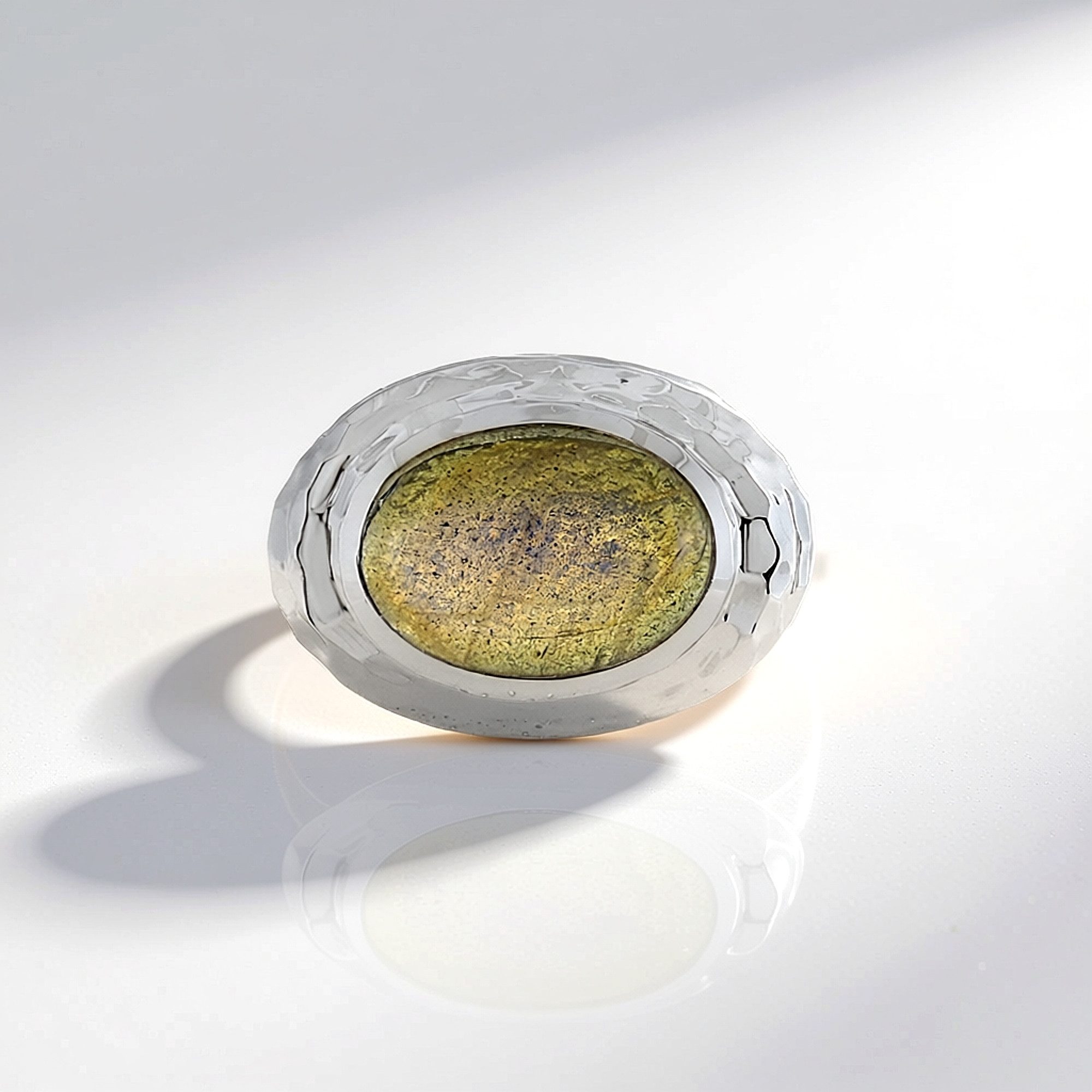 Cavill Kettenanhänger Labradorit Ring 6,18 ct aus Sterlingsilber, platinierter Echtschmuck (1-tlg)
